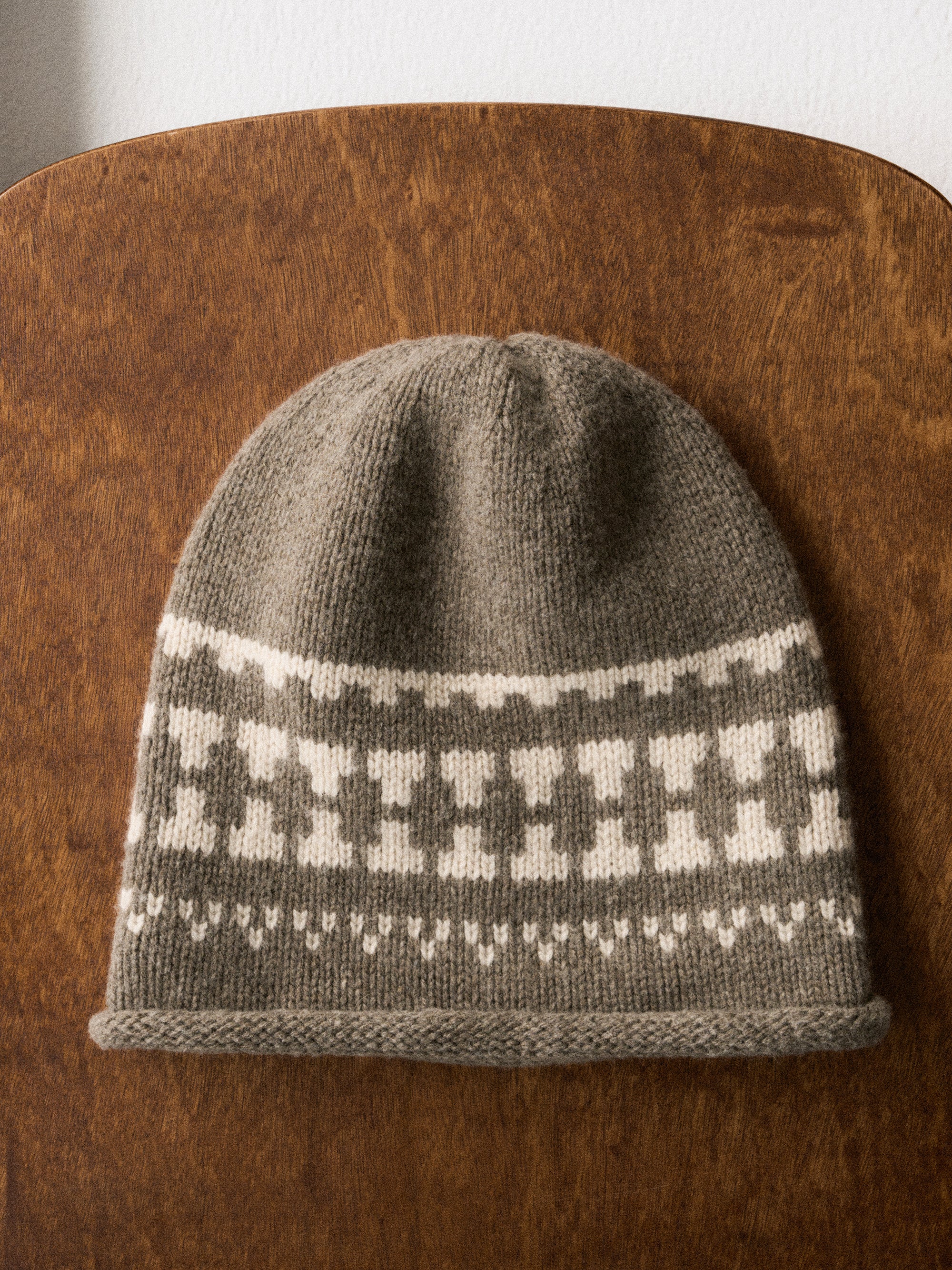 Fair Isle Knitted Beanie - Image 13