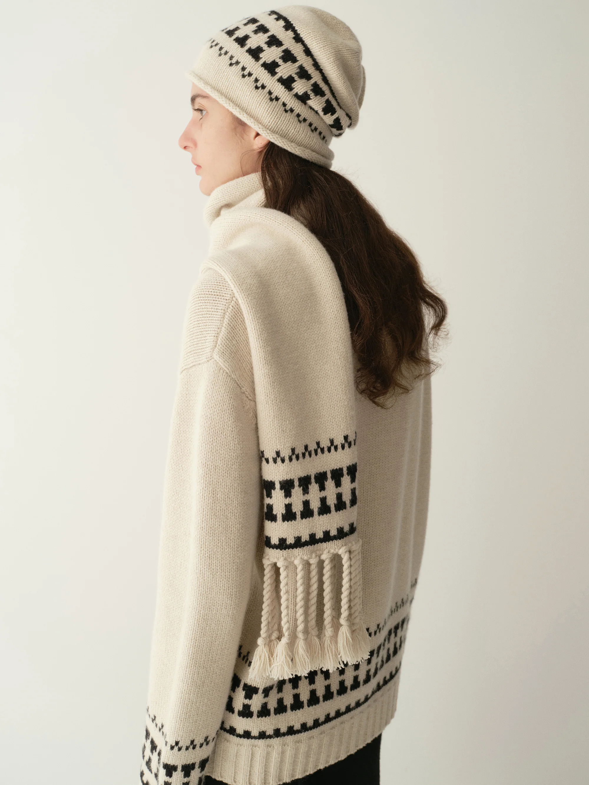 Fair Isle Knitted Beanie - Image 5