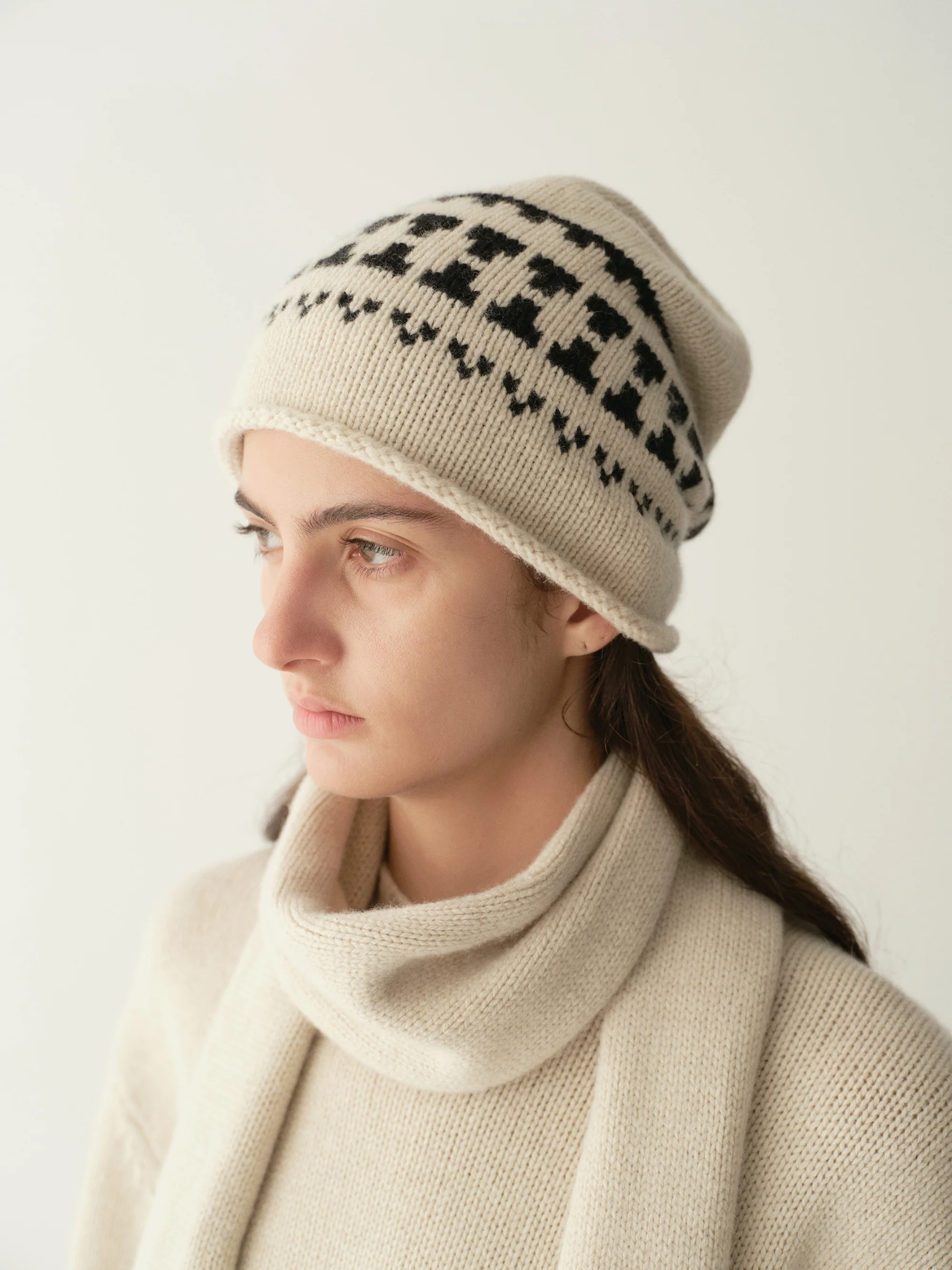 Fair Isle Knitted Beanie - Image 8