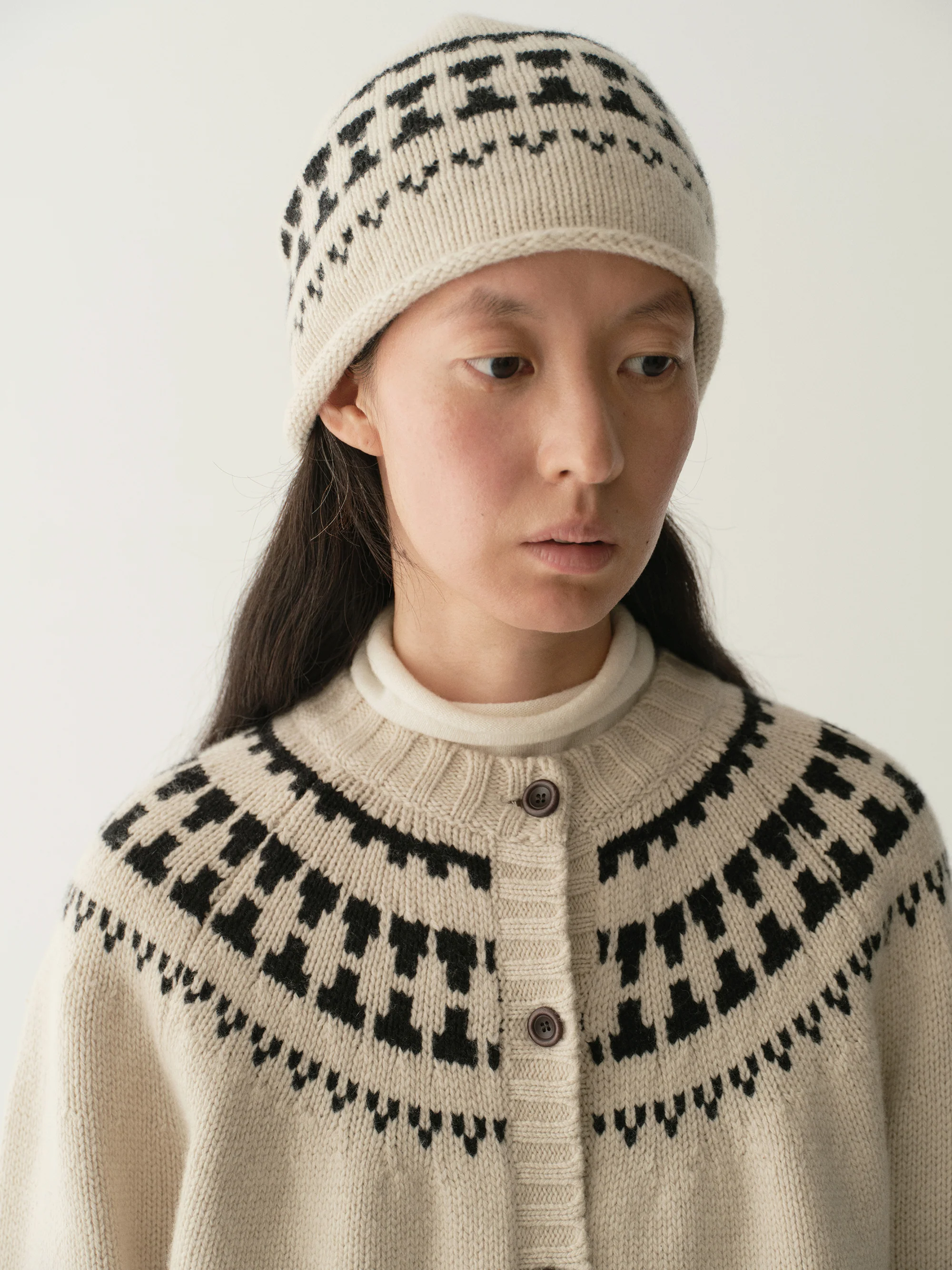 Fair Isle Knitted Beanie - Image 9
