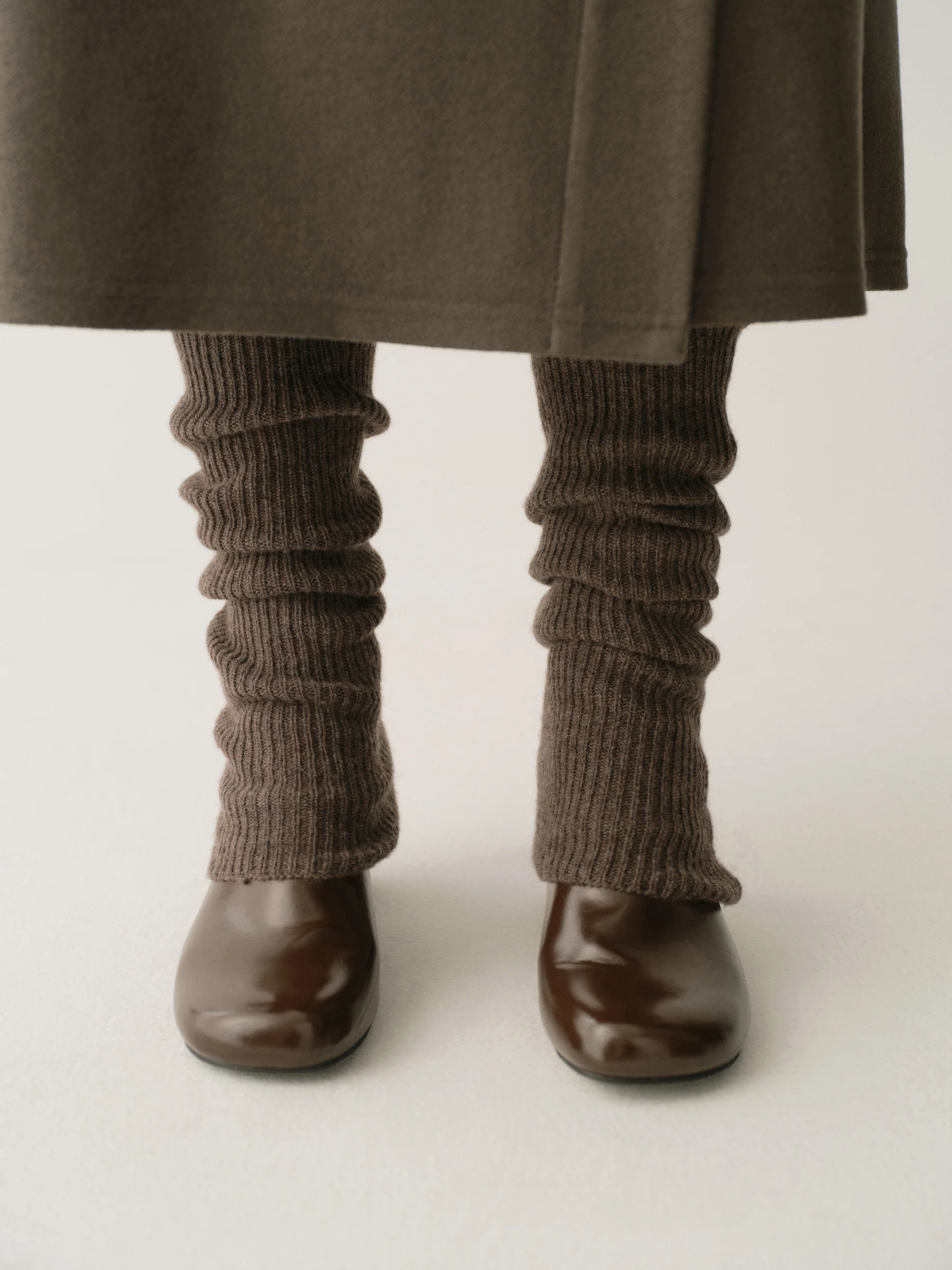 Wool Knit Slouch Leg Warmers - Image 11