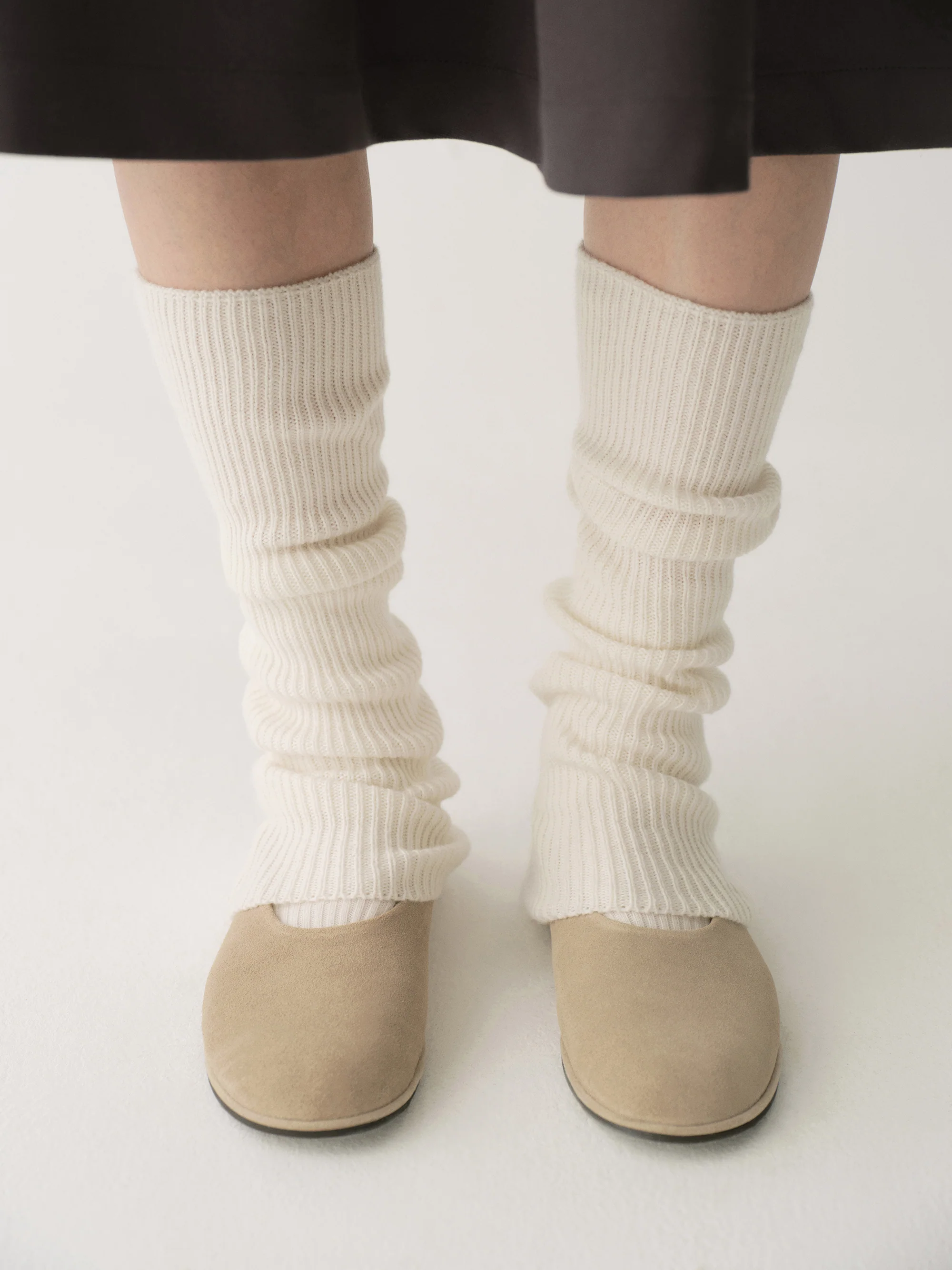 Wool Knit Slouch Leg Warmers - Image 6