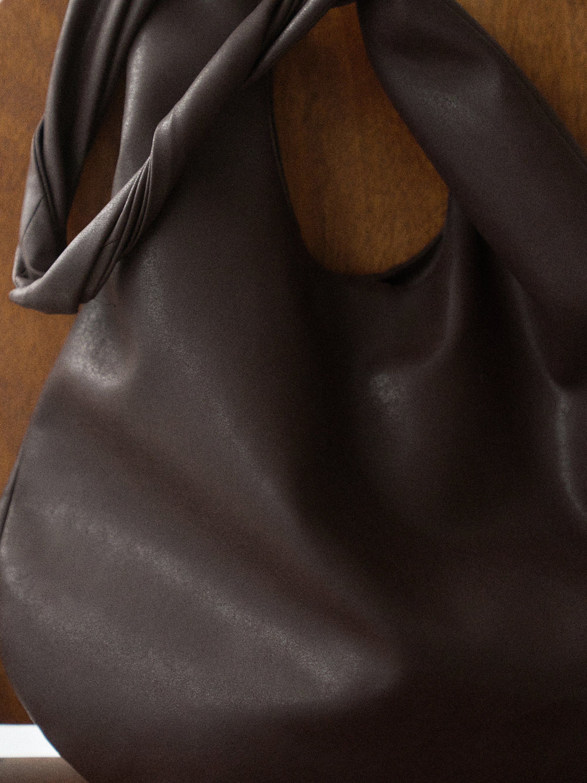 Large Knot-detail Shoulder Moon Bag - Image 16