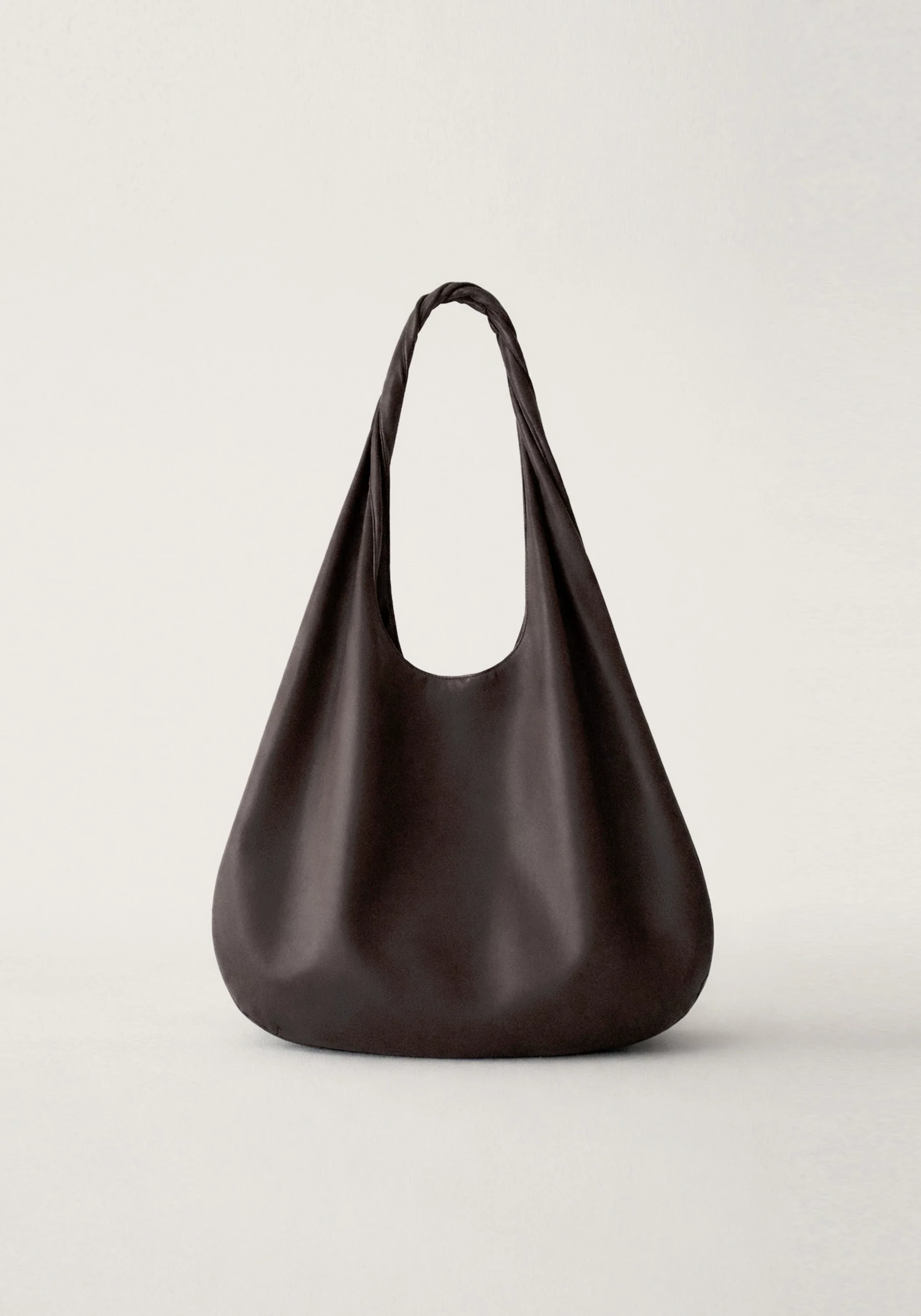 Large Knot-detail Shoulder Moon Bag - Image 3