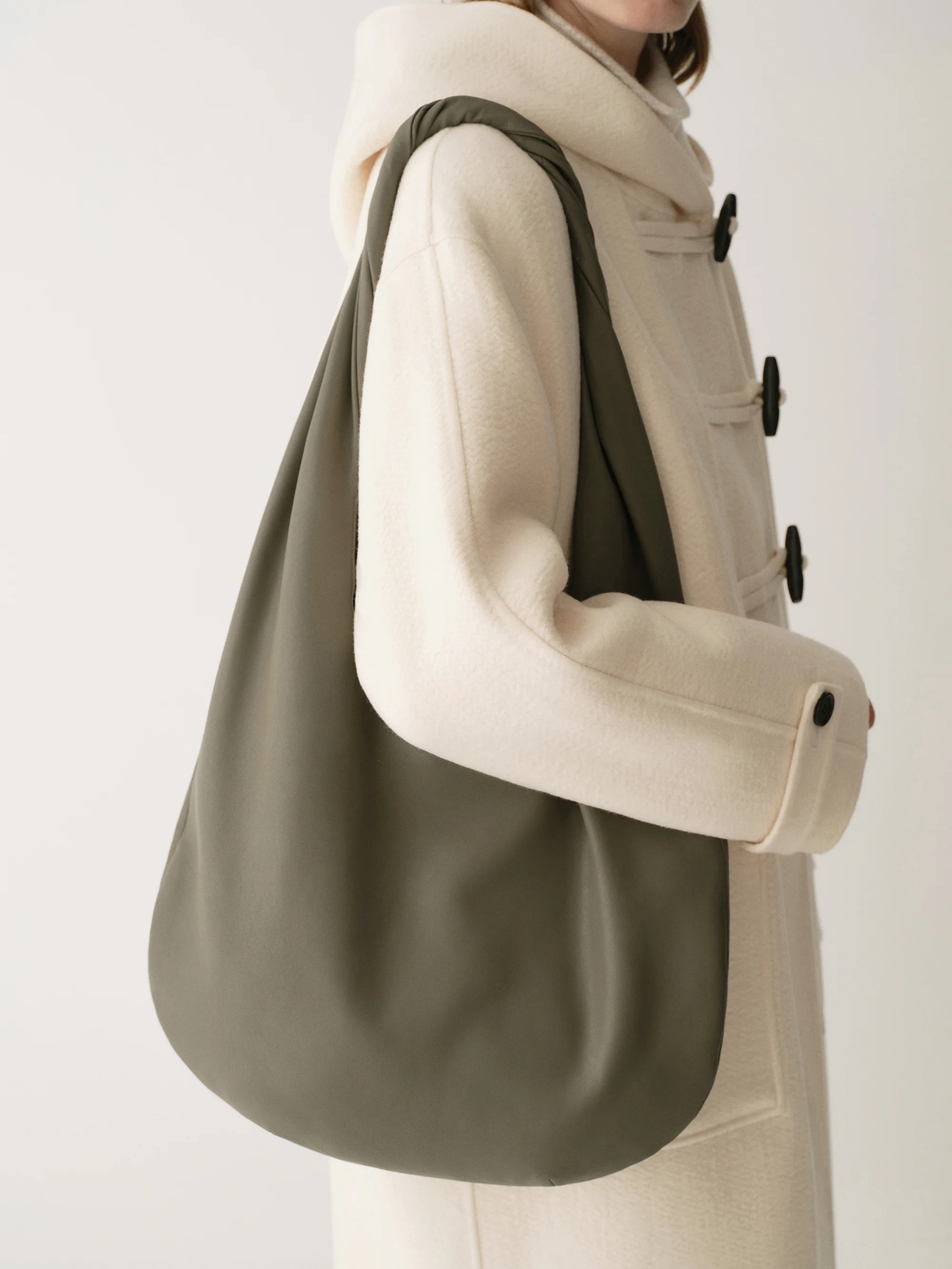 Large Knot-detail Shoulder Moon Bag - Image 5
