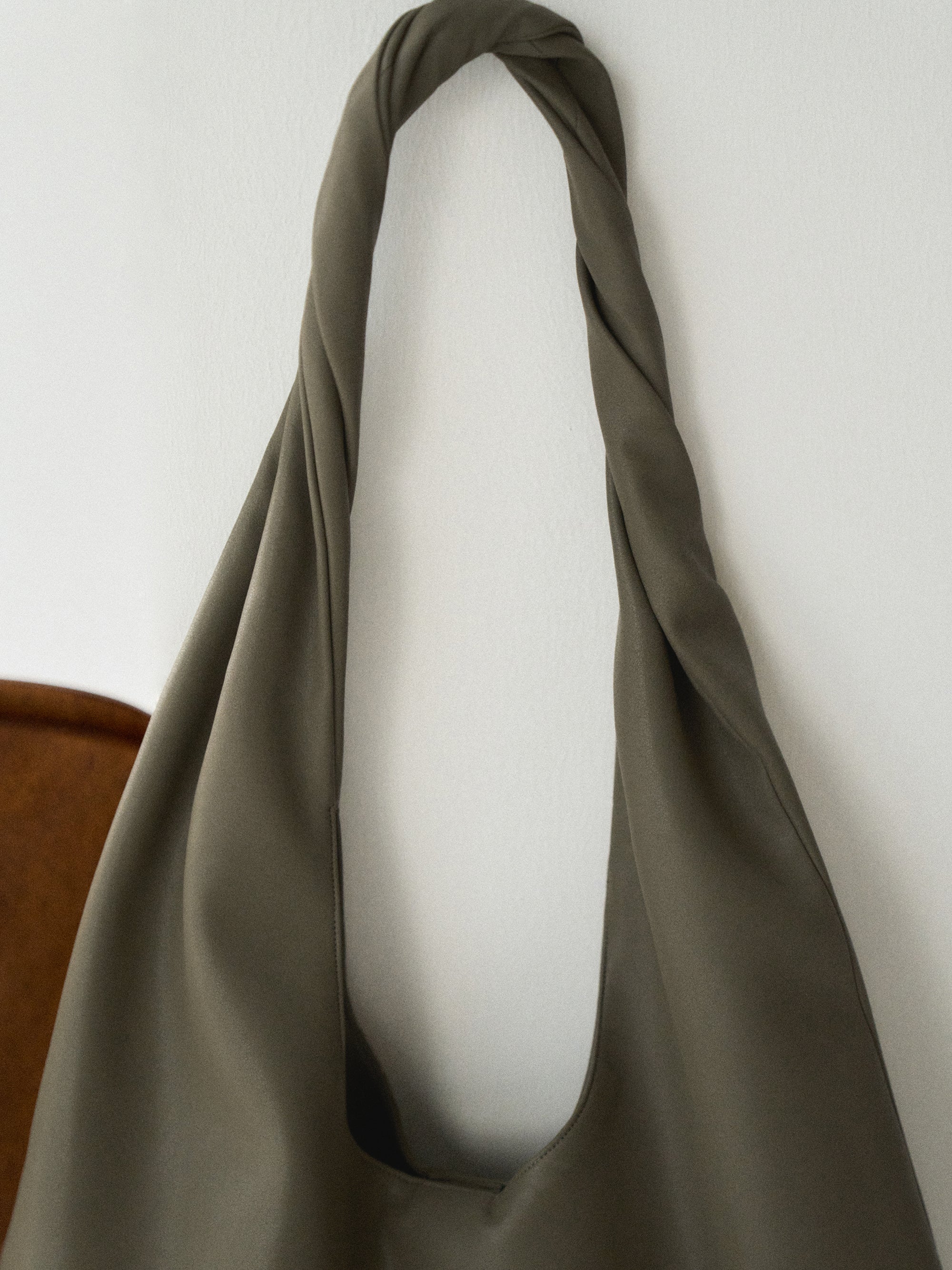 Large Knot-detail Shoulder Moon Bag - Image 8