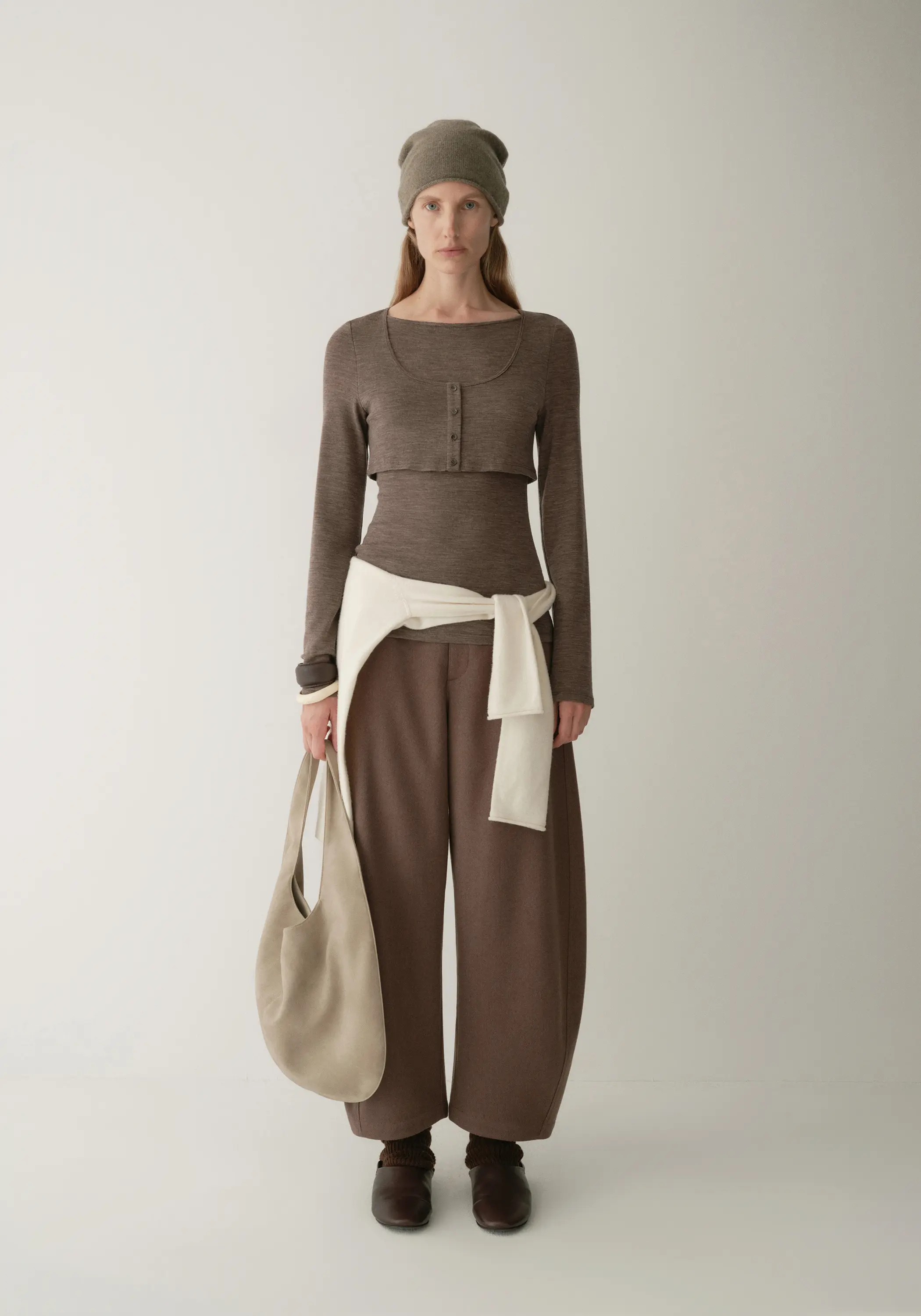 Merino wool layered-look T-shirt - Image 2