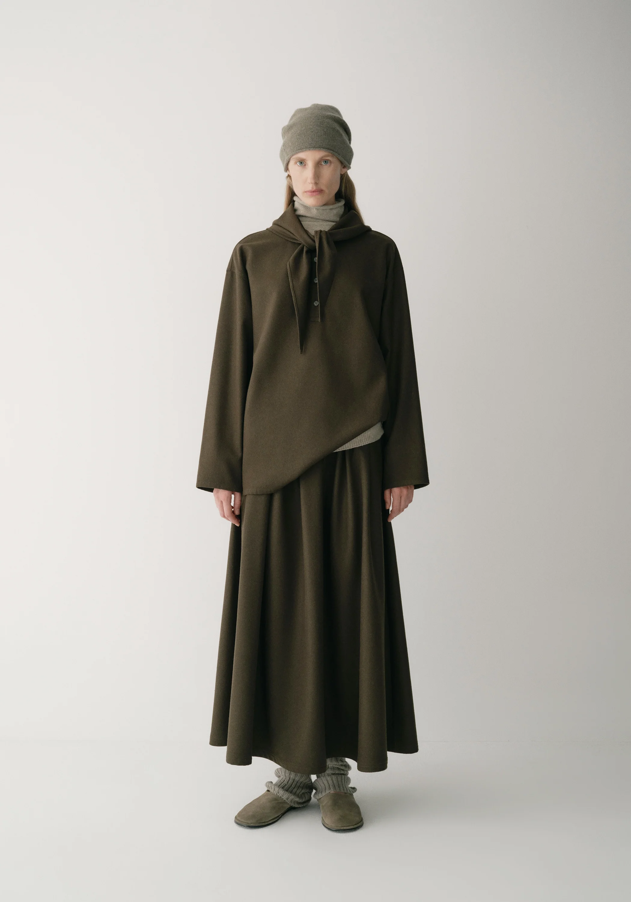 Scarf-tie Wool Top - Image 14