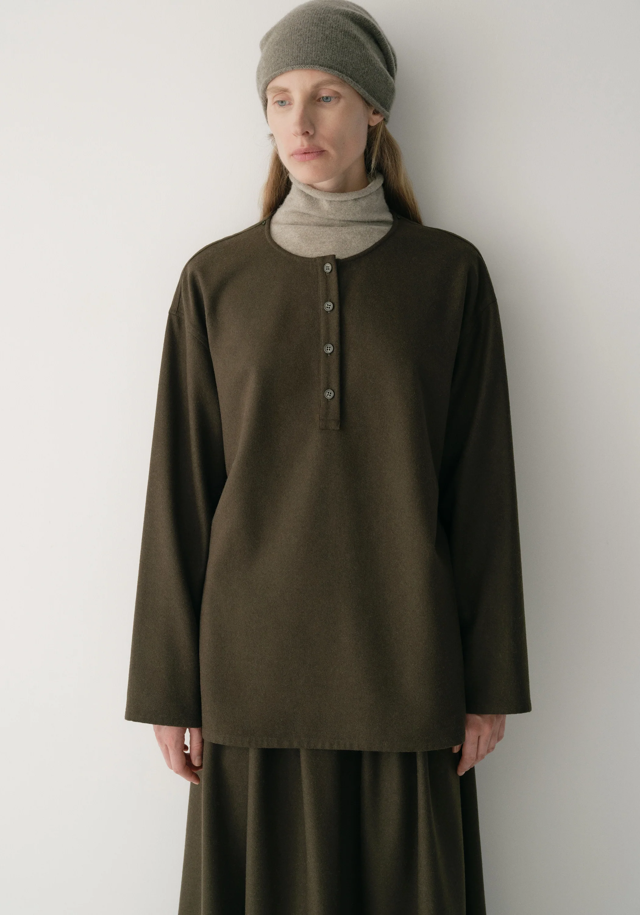 Scarf-tie Wool Top - Image 17