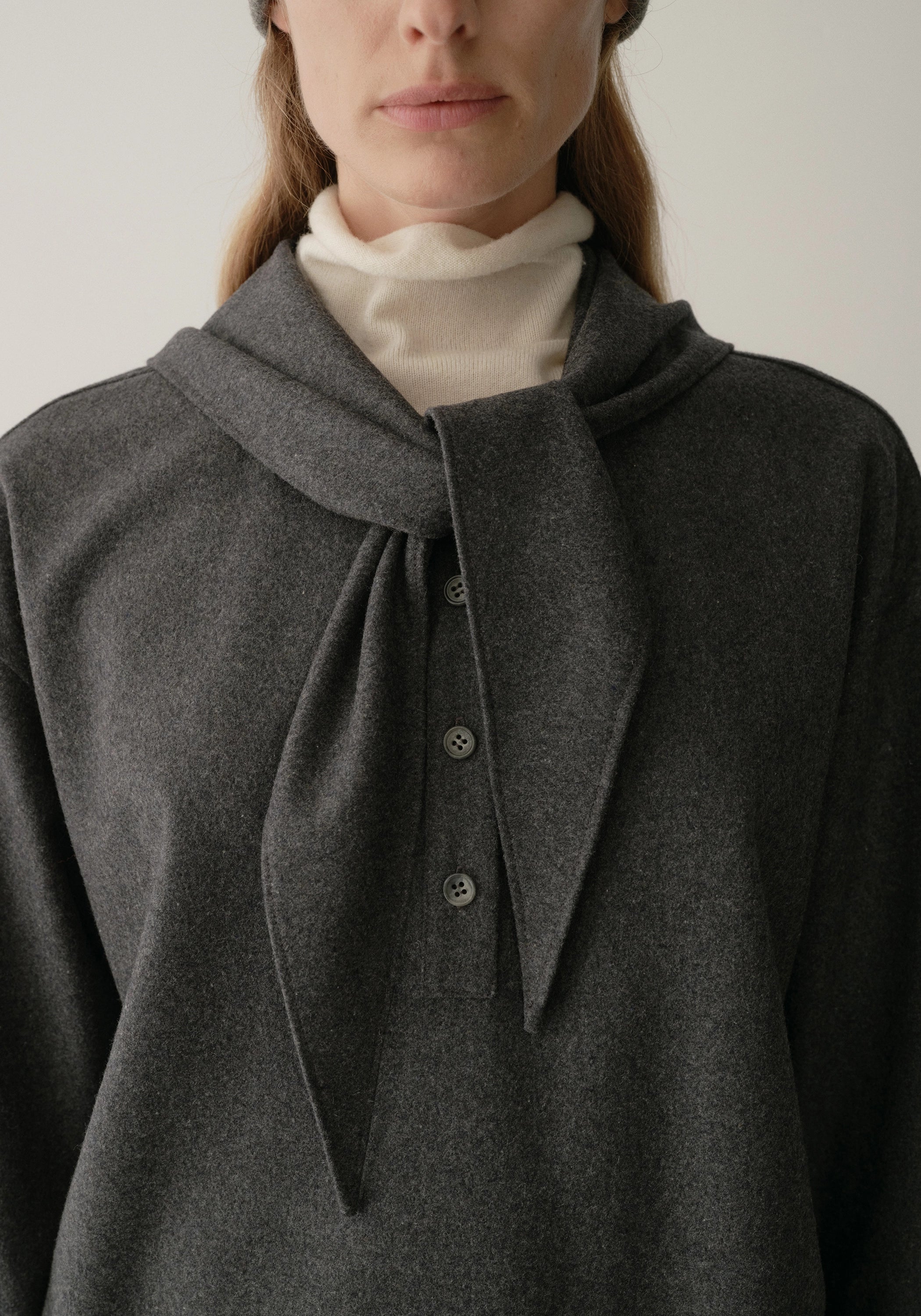 Scarf-tie Wool Top - Image 9