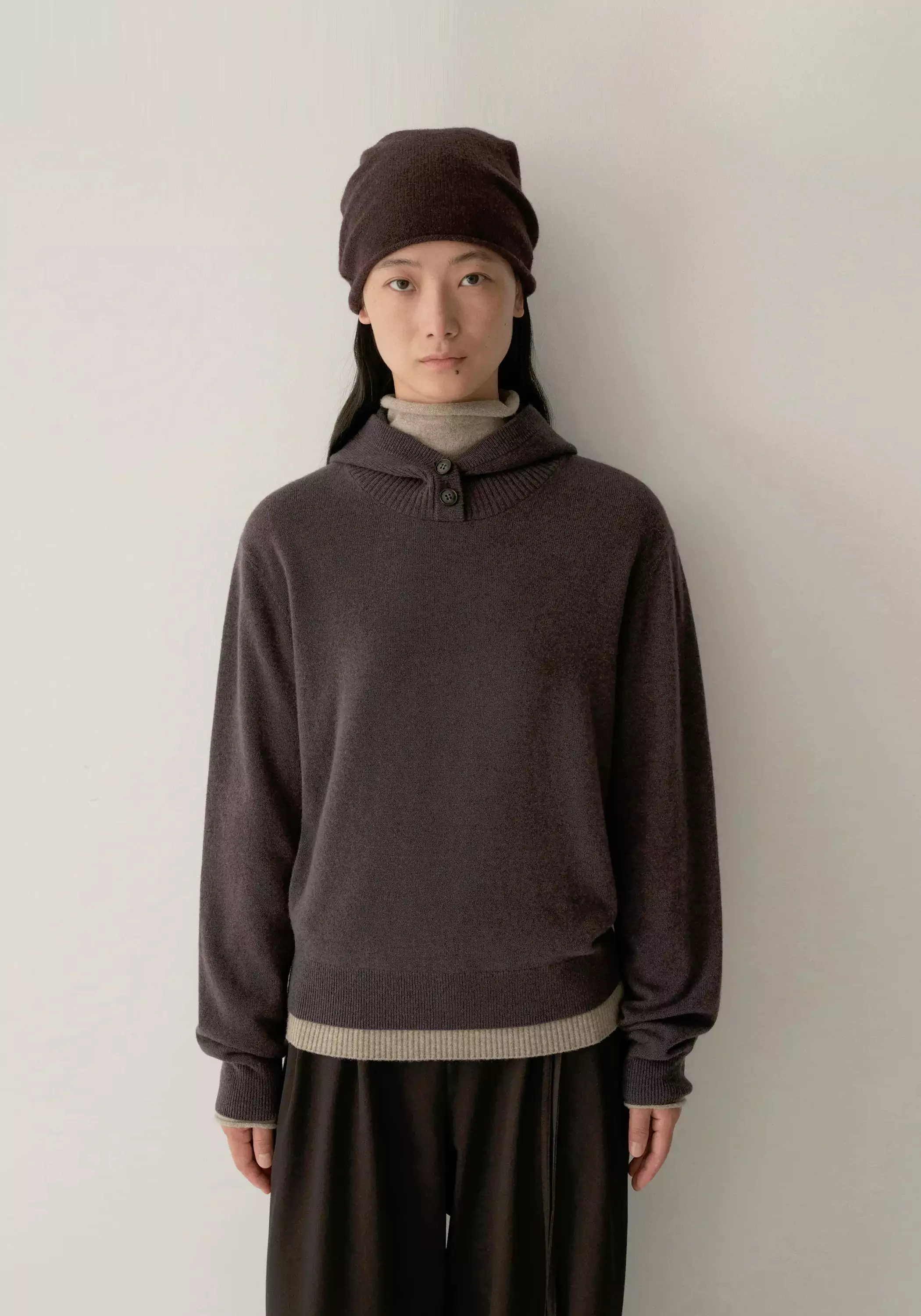 Merino Wool Mock-neck  Top