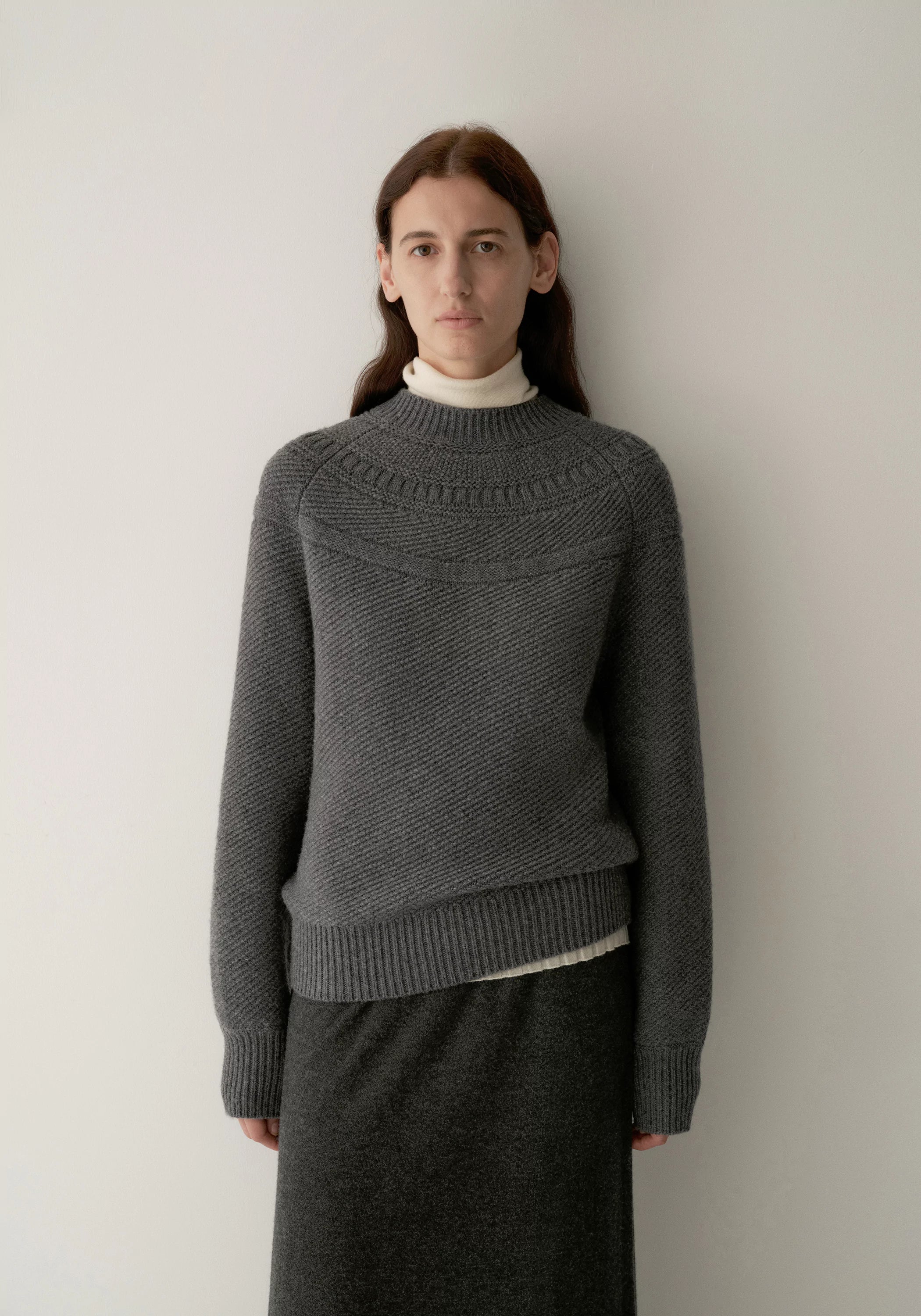 Merino Wool Crewneck Knit Top