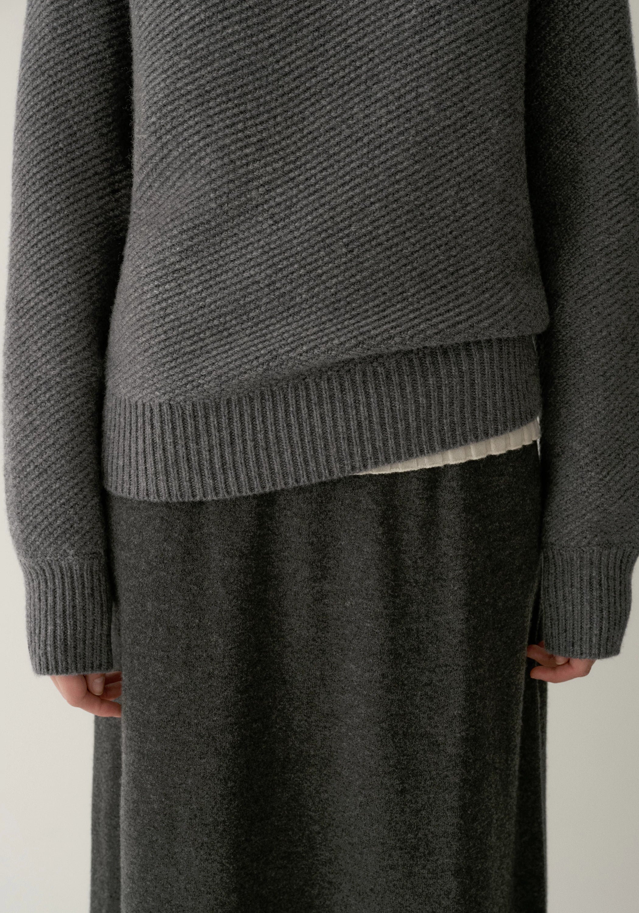 Merino Wool Crewneck Knit Top - Image 10