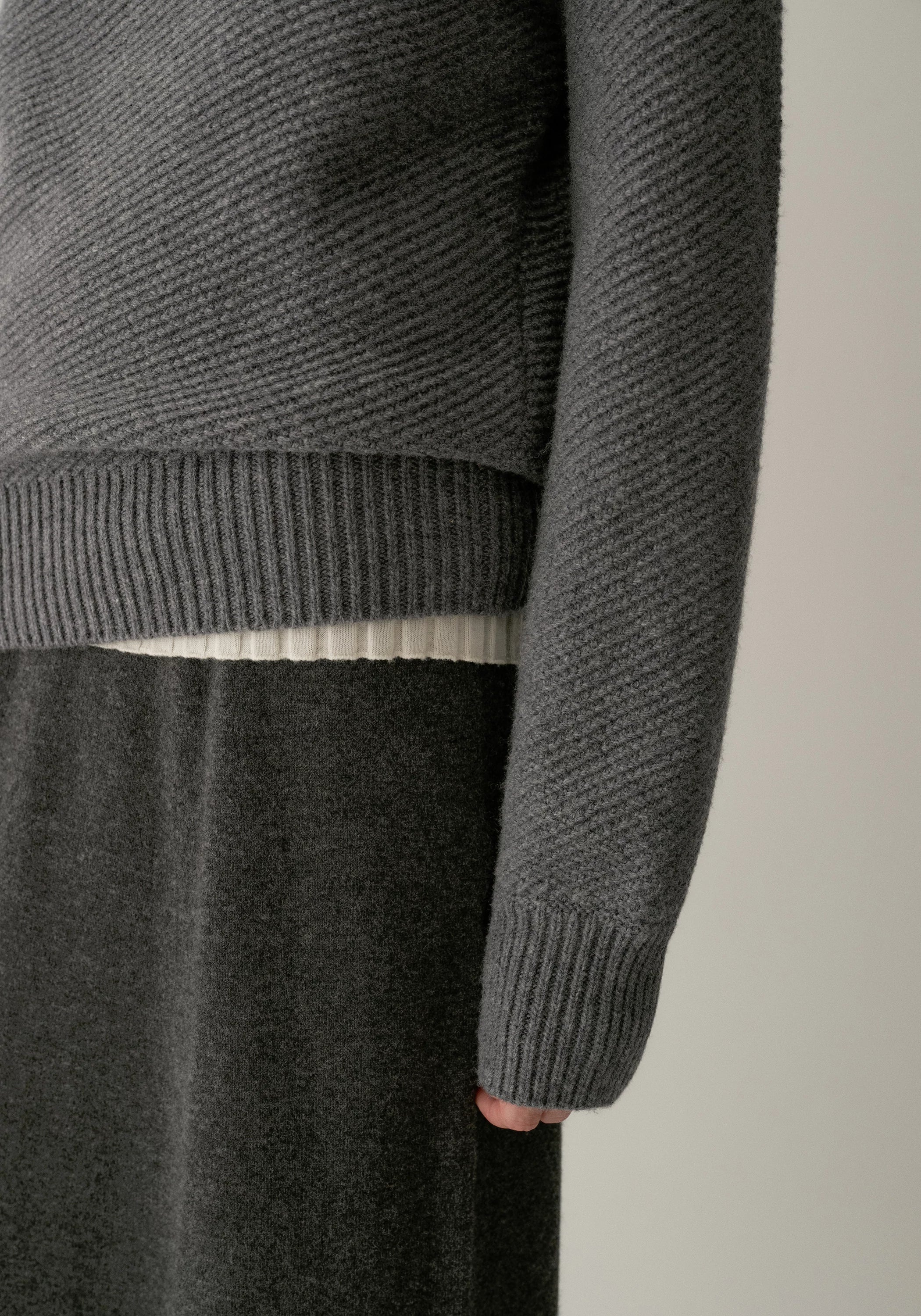 Merino Wool Crewneck Knit Top - Image 11