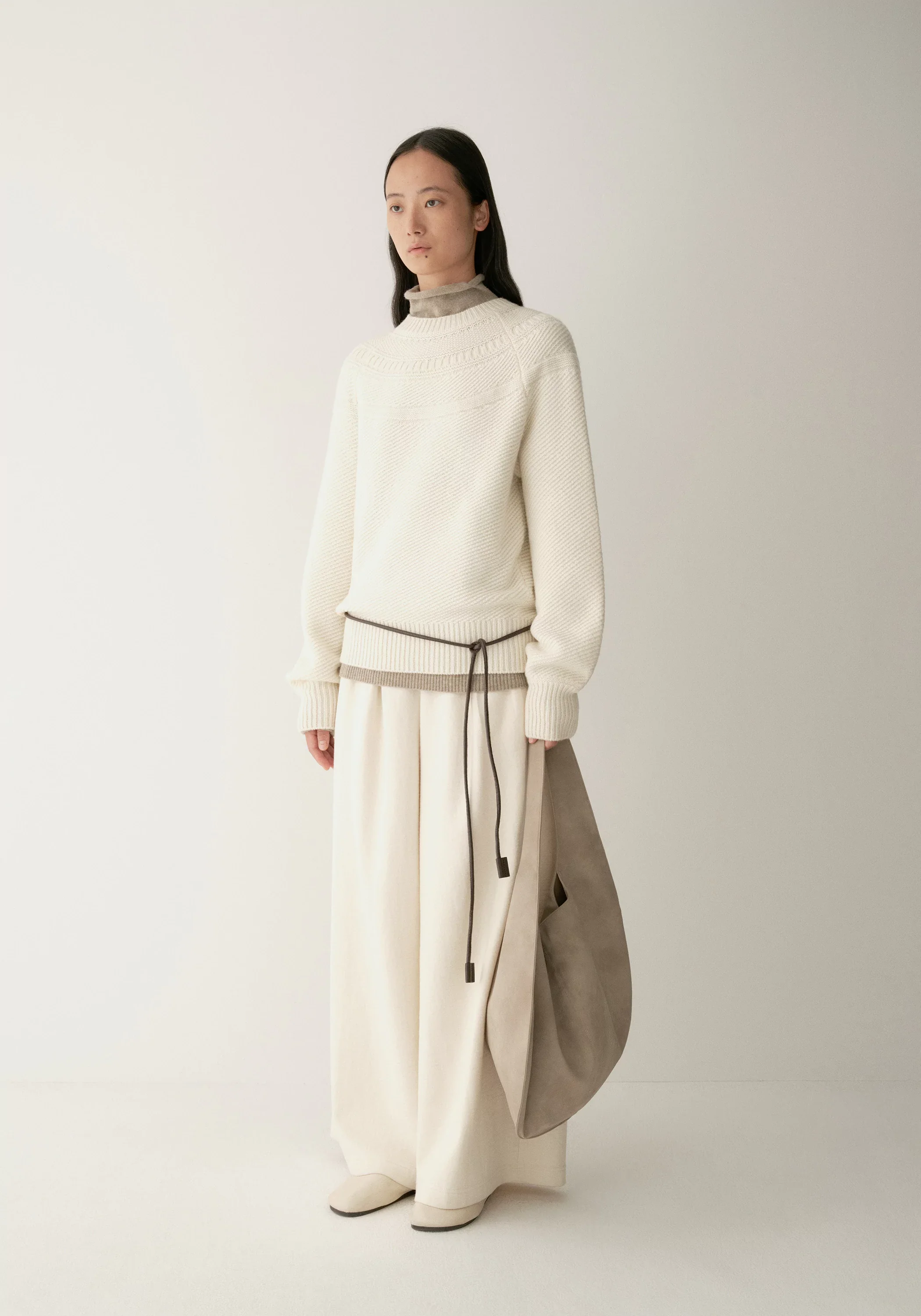 Merino Wool Crewneck Knit Top - Image 15