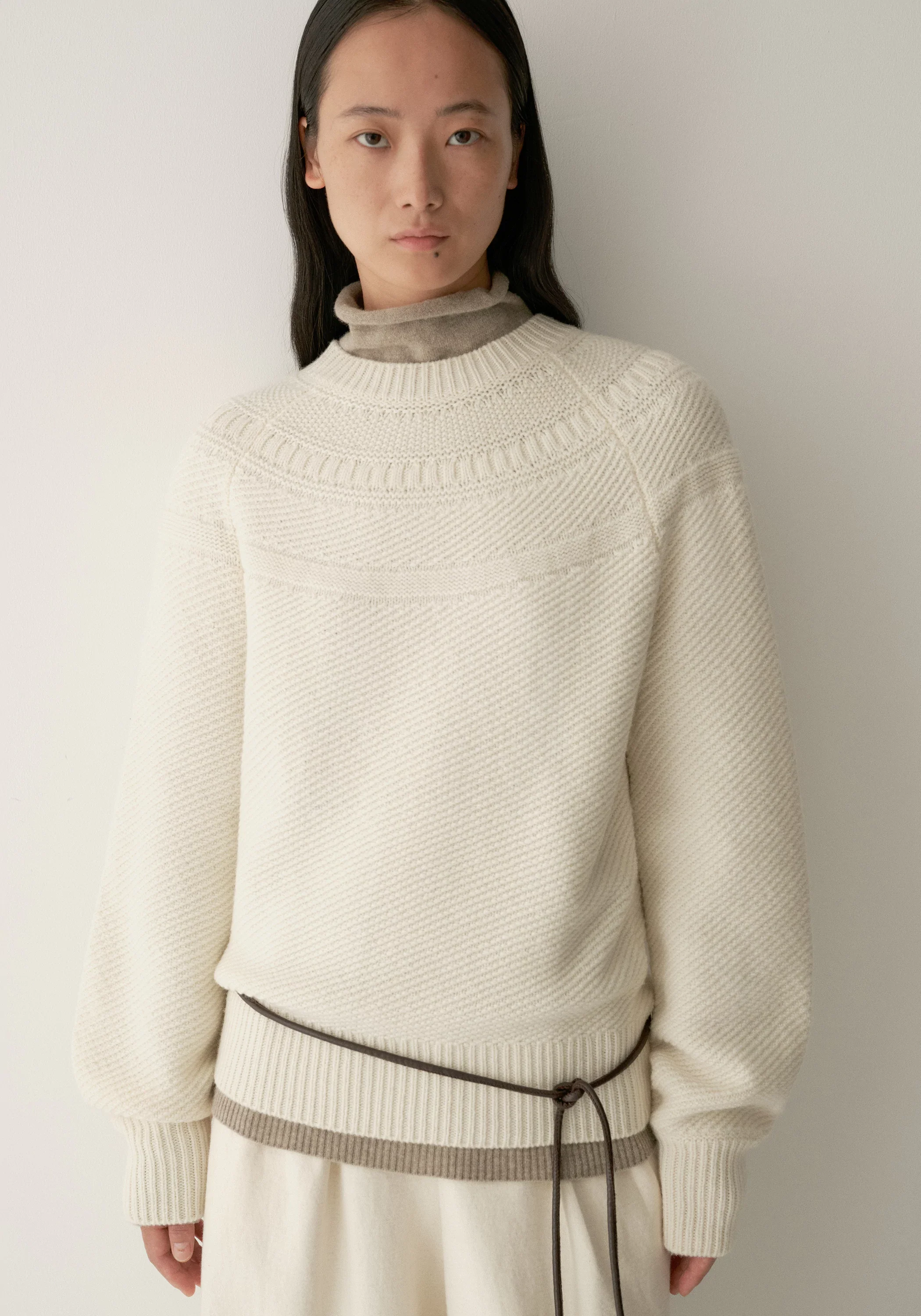 Merino Wool Crewneck Knit Top - Image 19