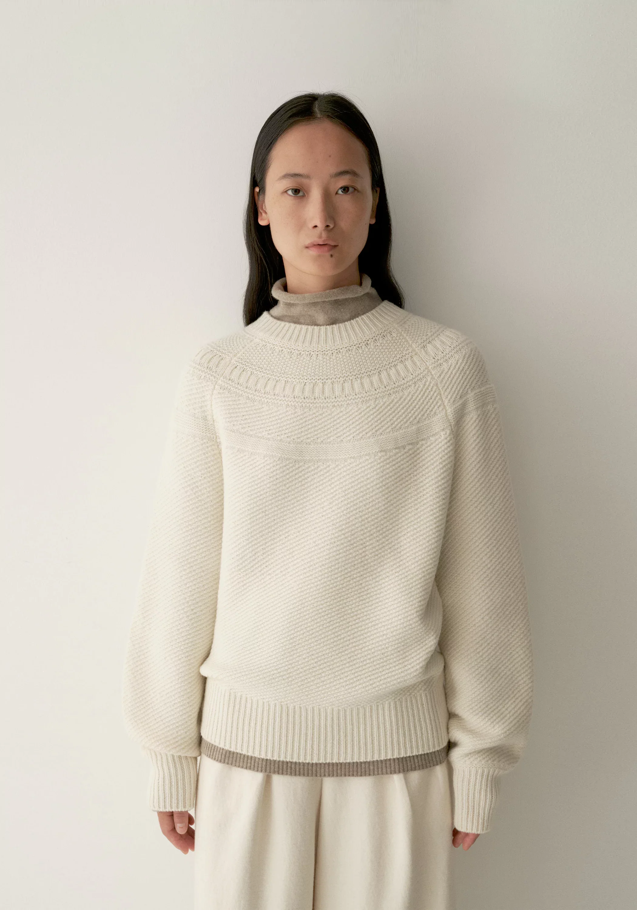 Merino Wool Crewneck Knit Top - Image 3