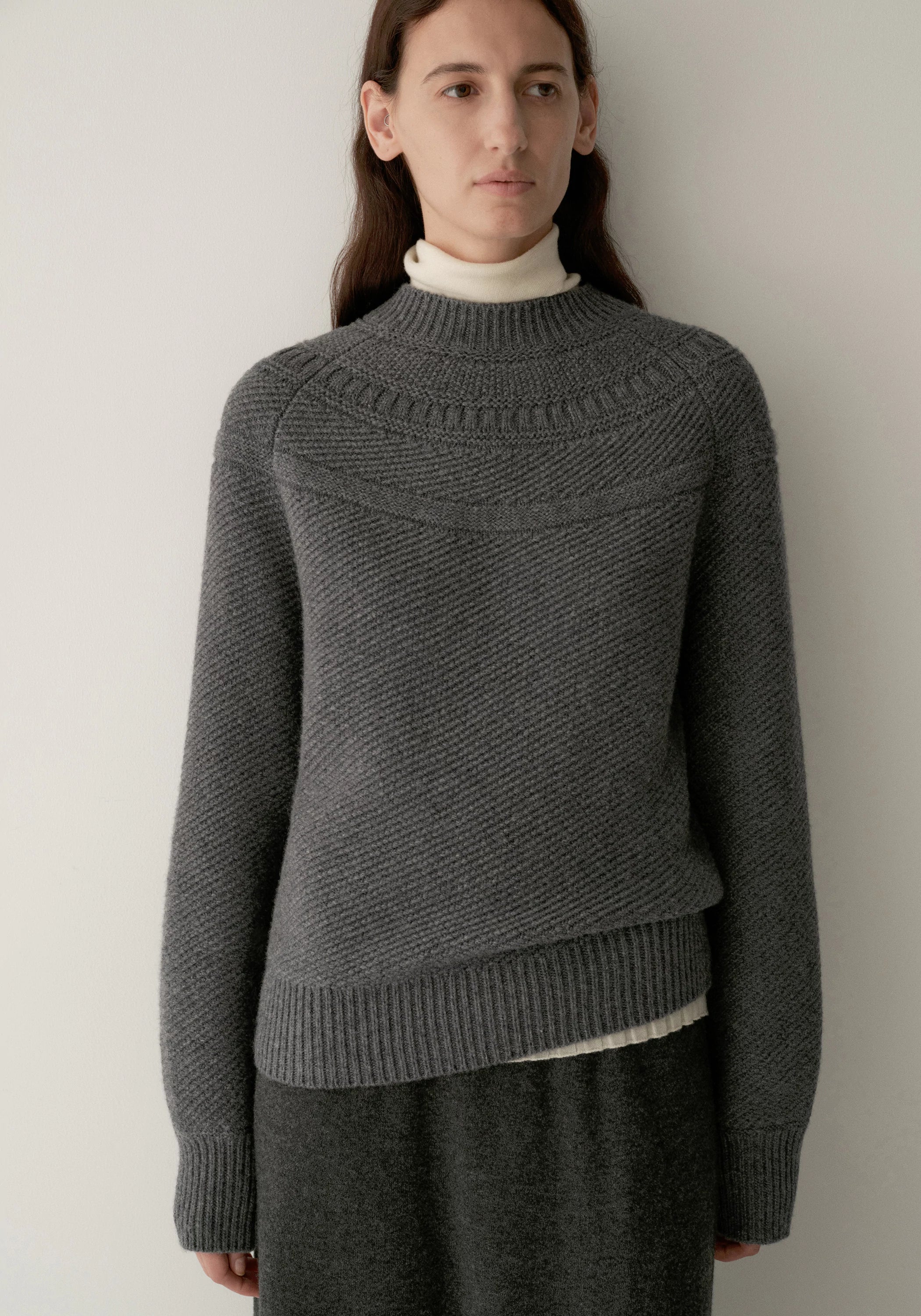 Merino Wool Crewneck Knit Top - Image 7