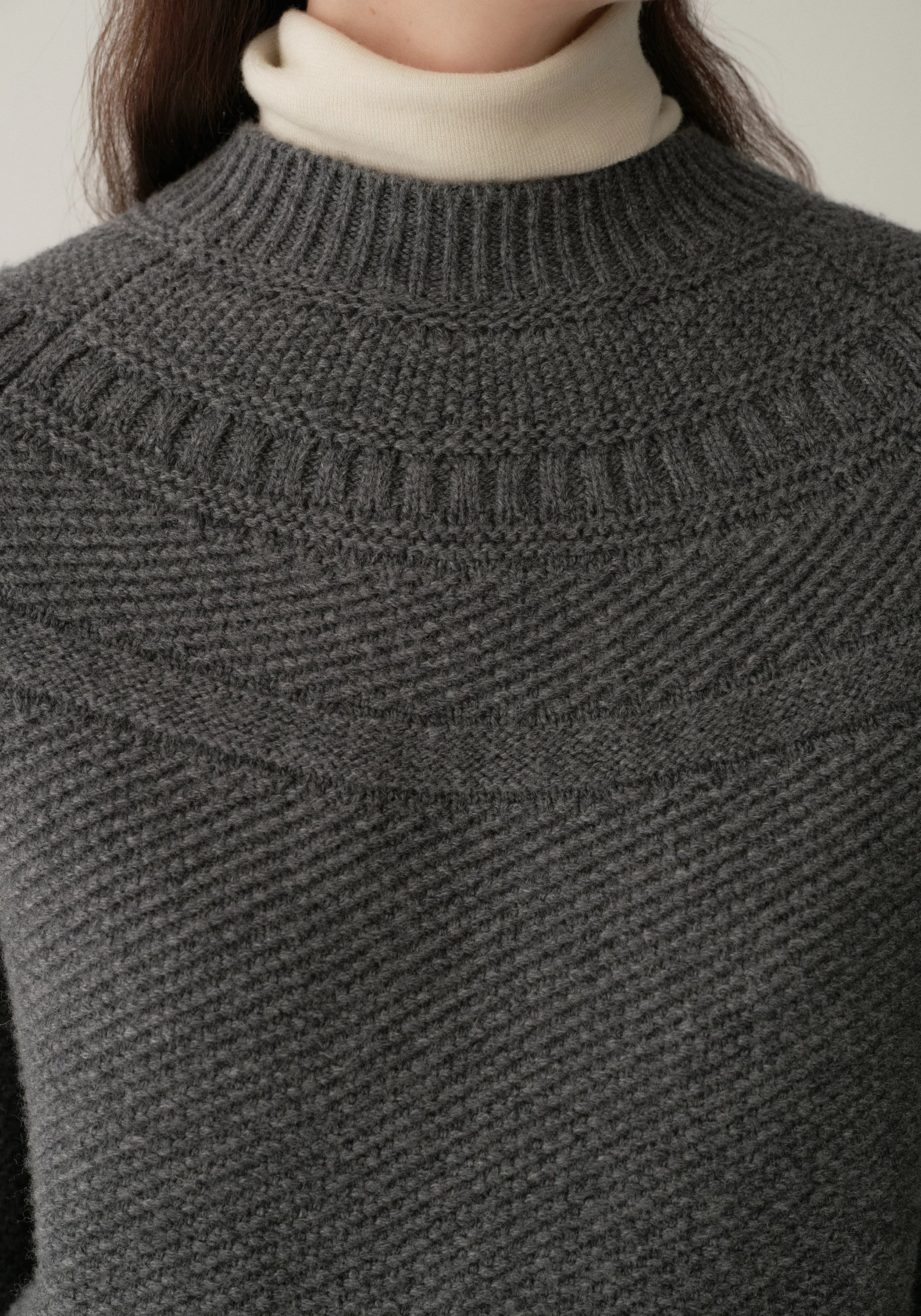 Merino Wool Crewneck Knit Top - Image 9