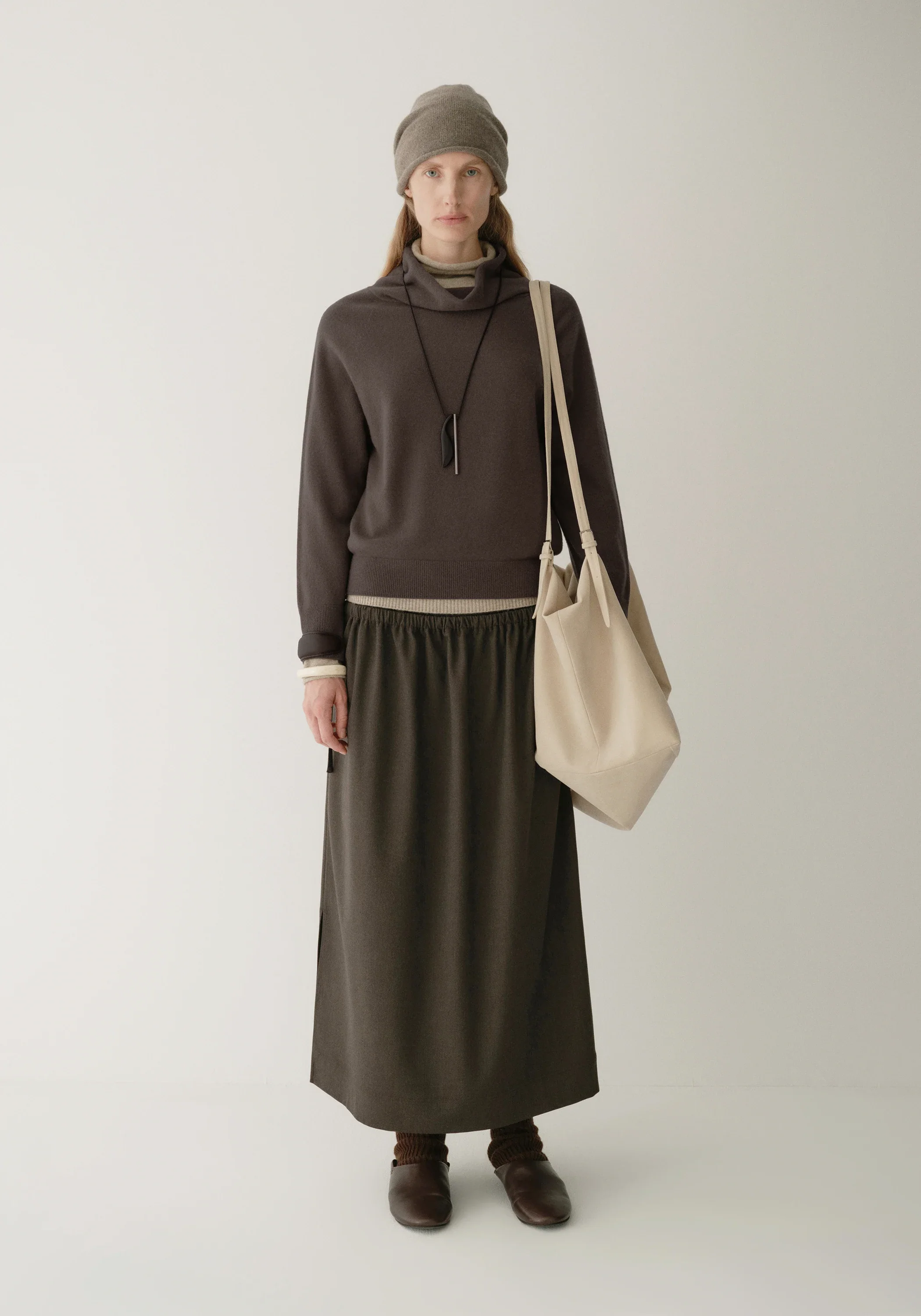 Merino Wool Cocoon-Silhouette Knit Top - Image 4