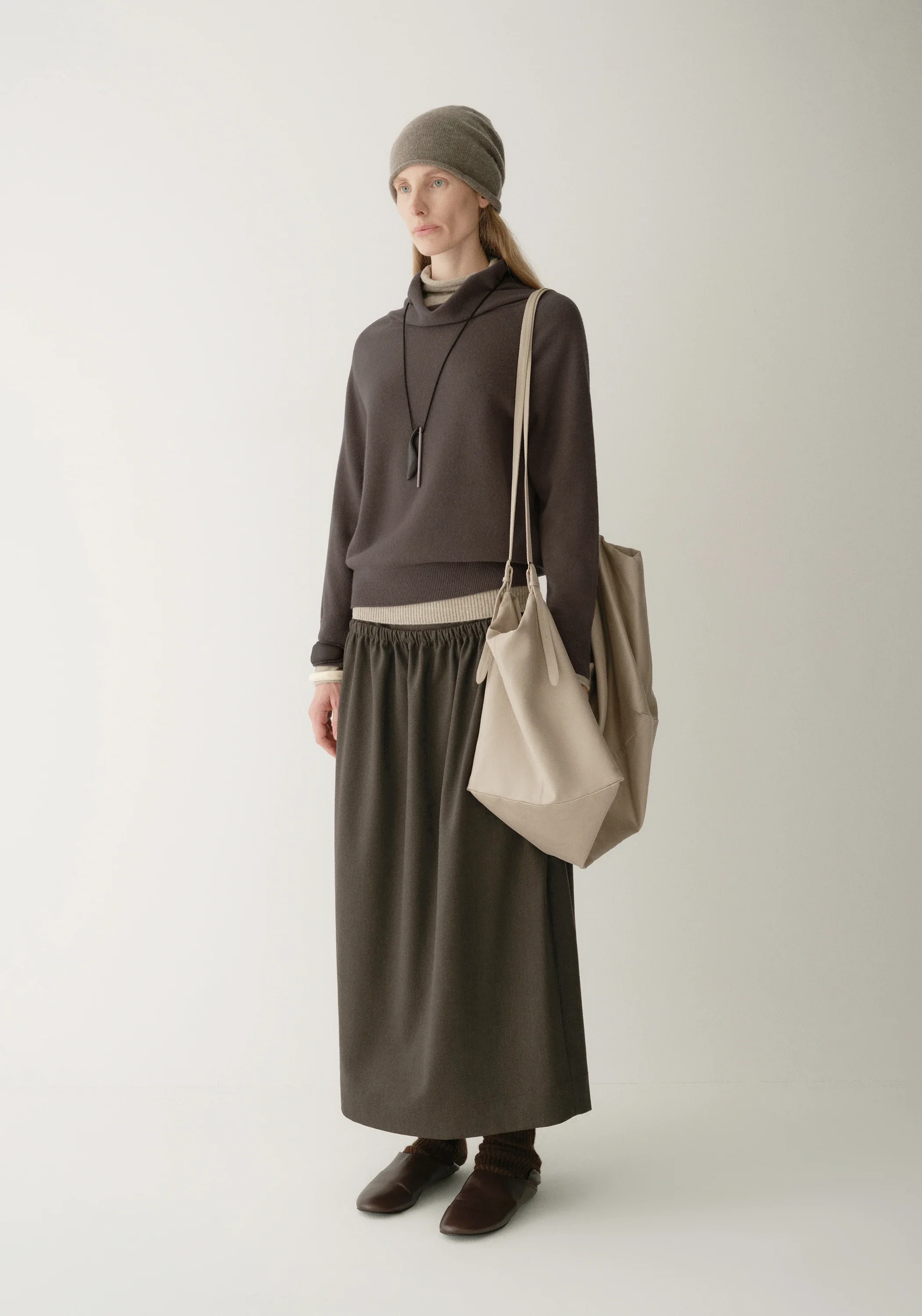 Merino Wool Cocoon-Silhouette Knit Top - Image 5