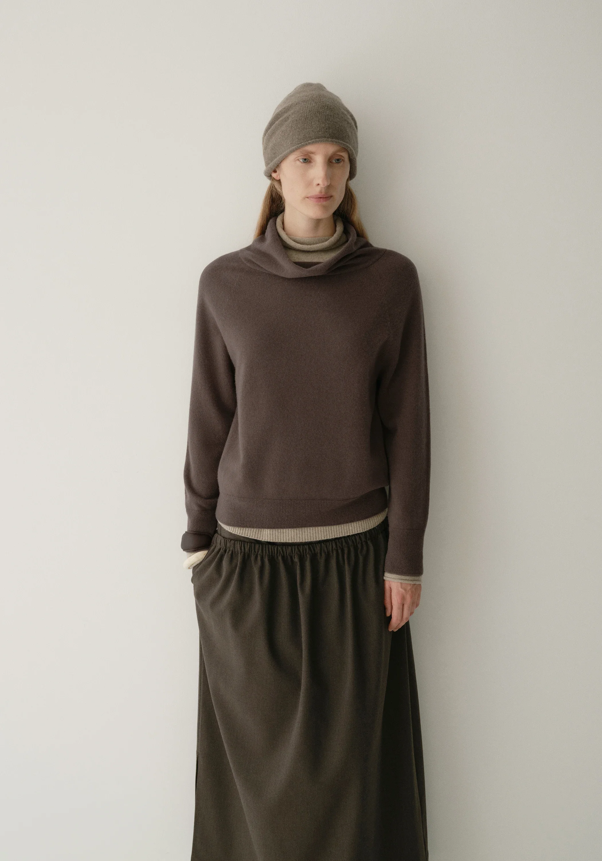 Merino Wool Cocoon-Silhouette Knit Top - Image 6