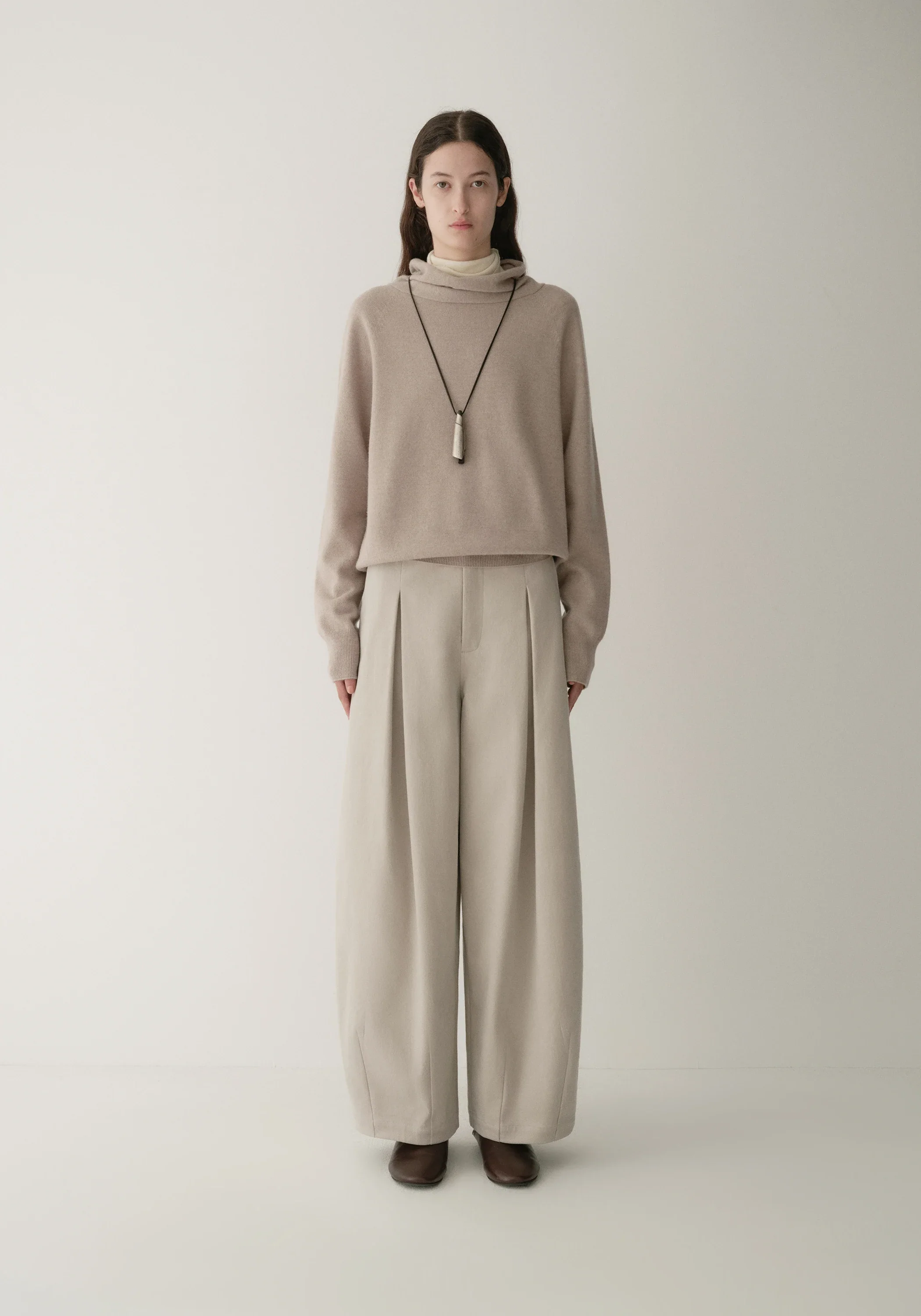 Merino Wool Cocoon-Silhouette Knit Top - Image 9