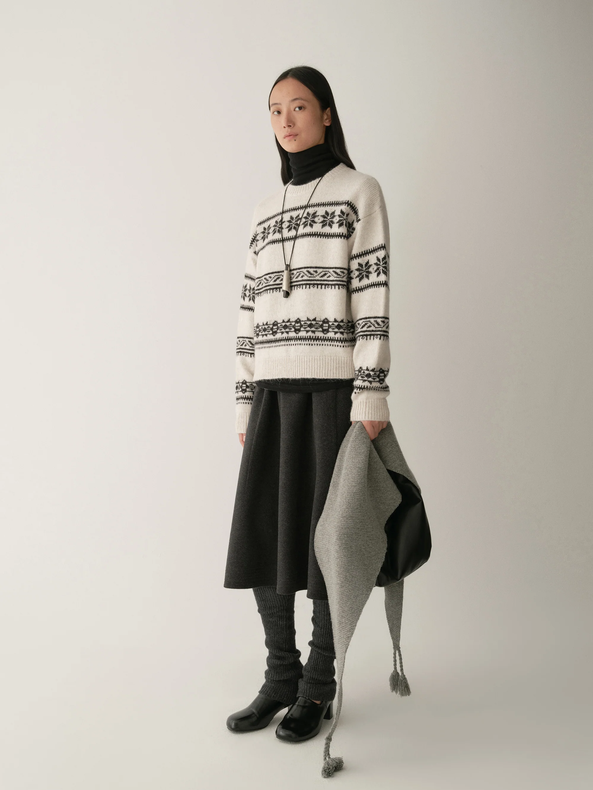 Micro-cocoon Fair Isle Knit Top - Image 4