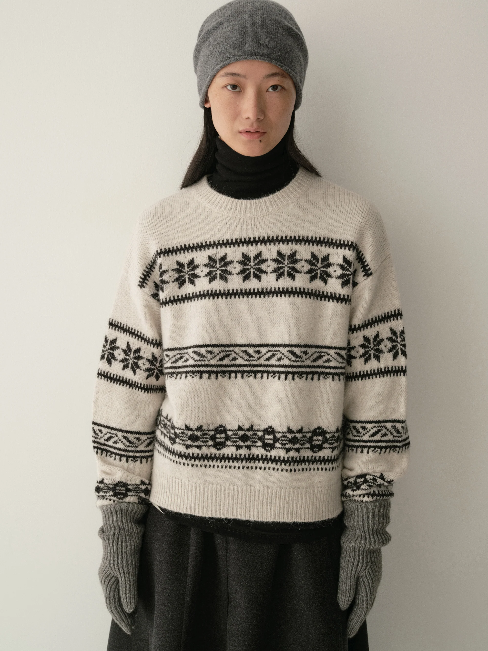 Micro-cocoon Fair Isle Knit Top - Image 6