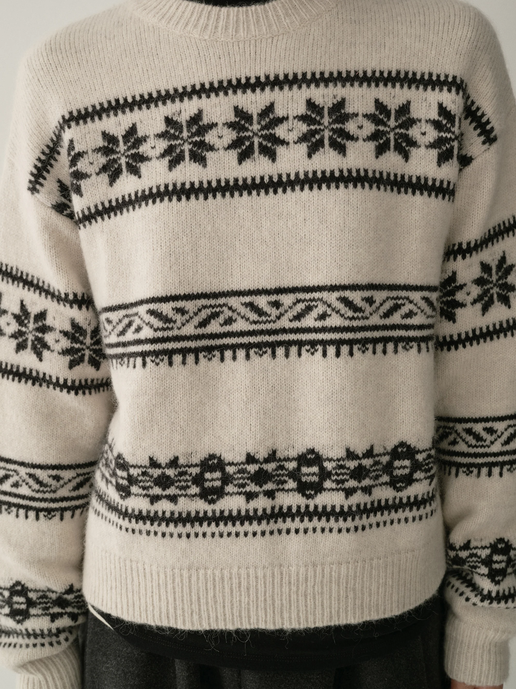 Micro-cocoon Fair Isle Knit Top - Image 8
