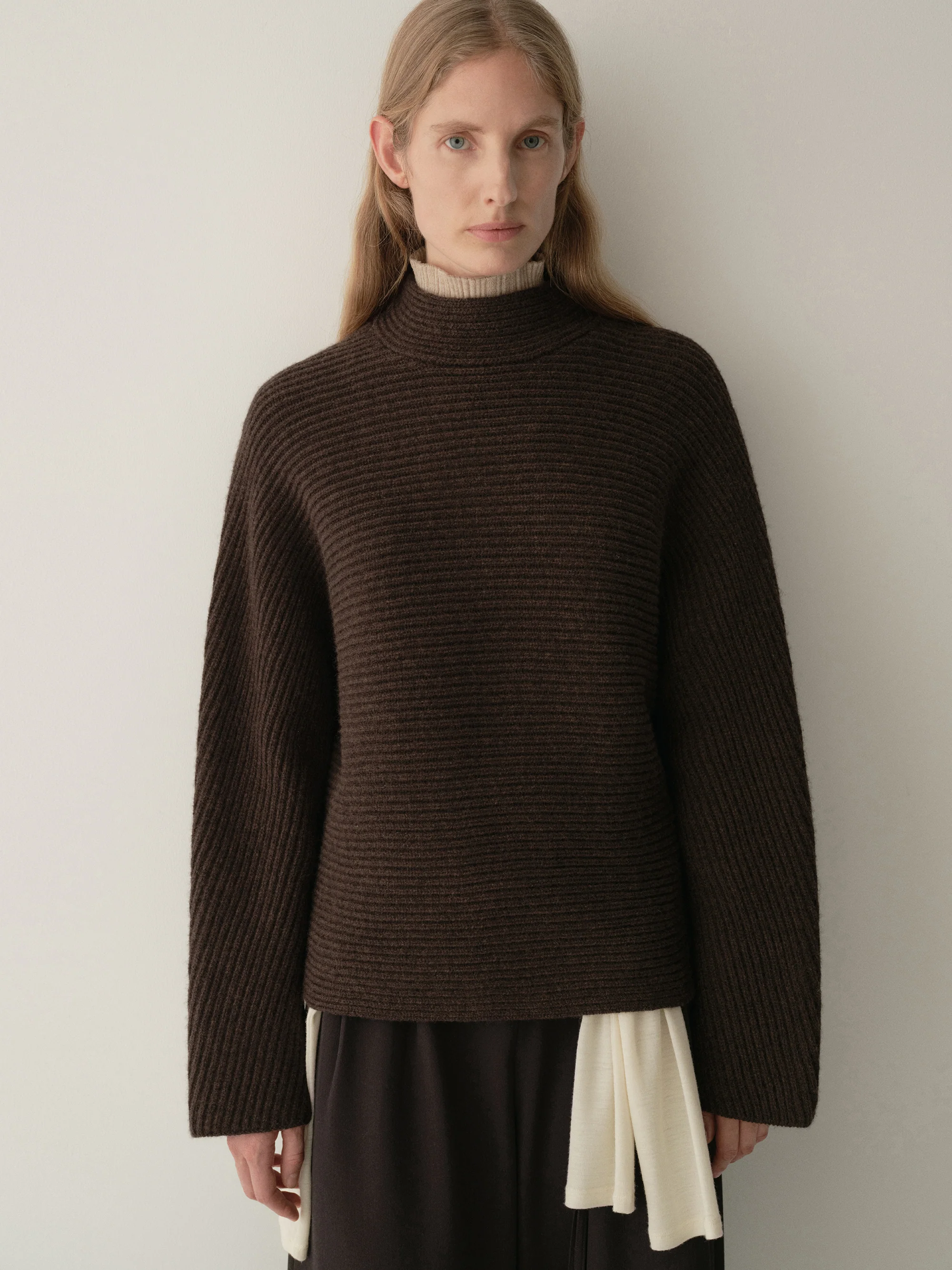 Meino Wool Ribbed Knit Top - Image 16