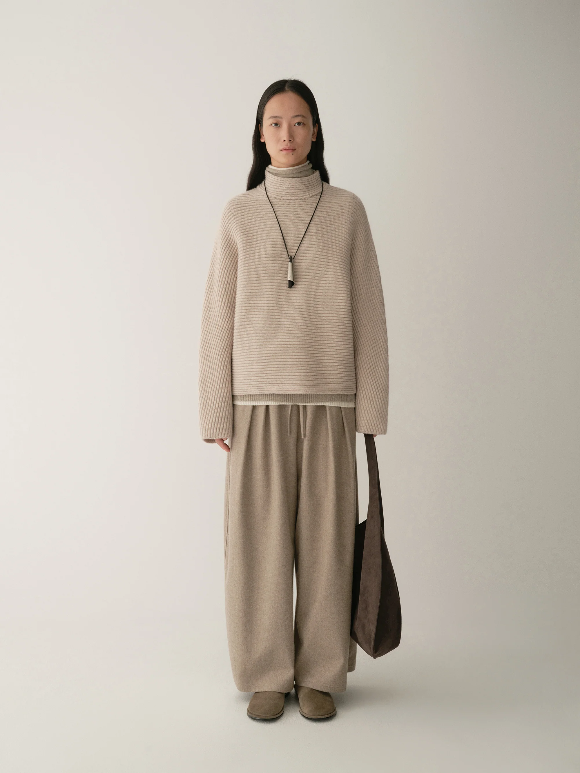 Meino Wool Ribbed Knit Top - Image 2