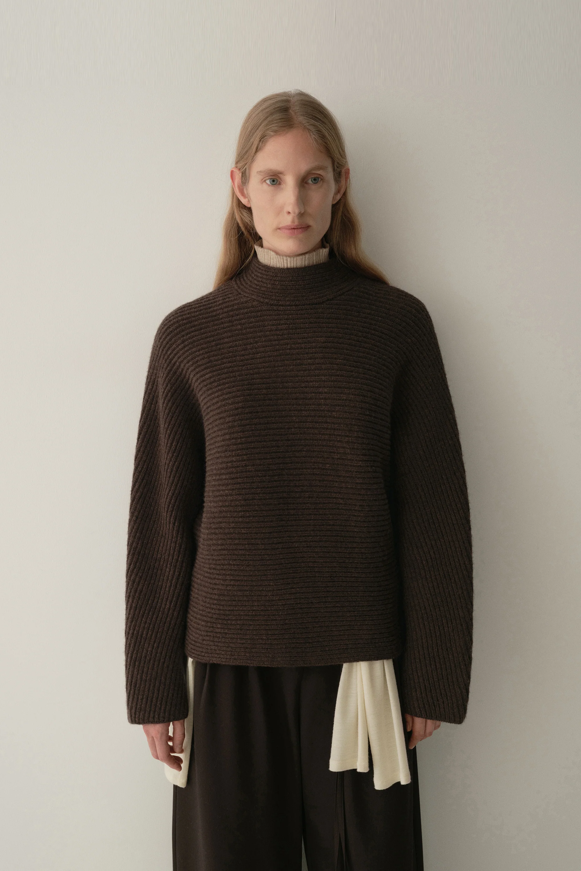 Meino Wool Ribbed Knit Top - Image 4