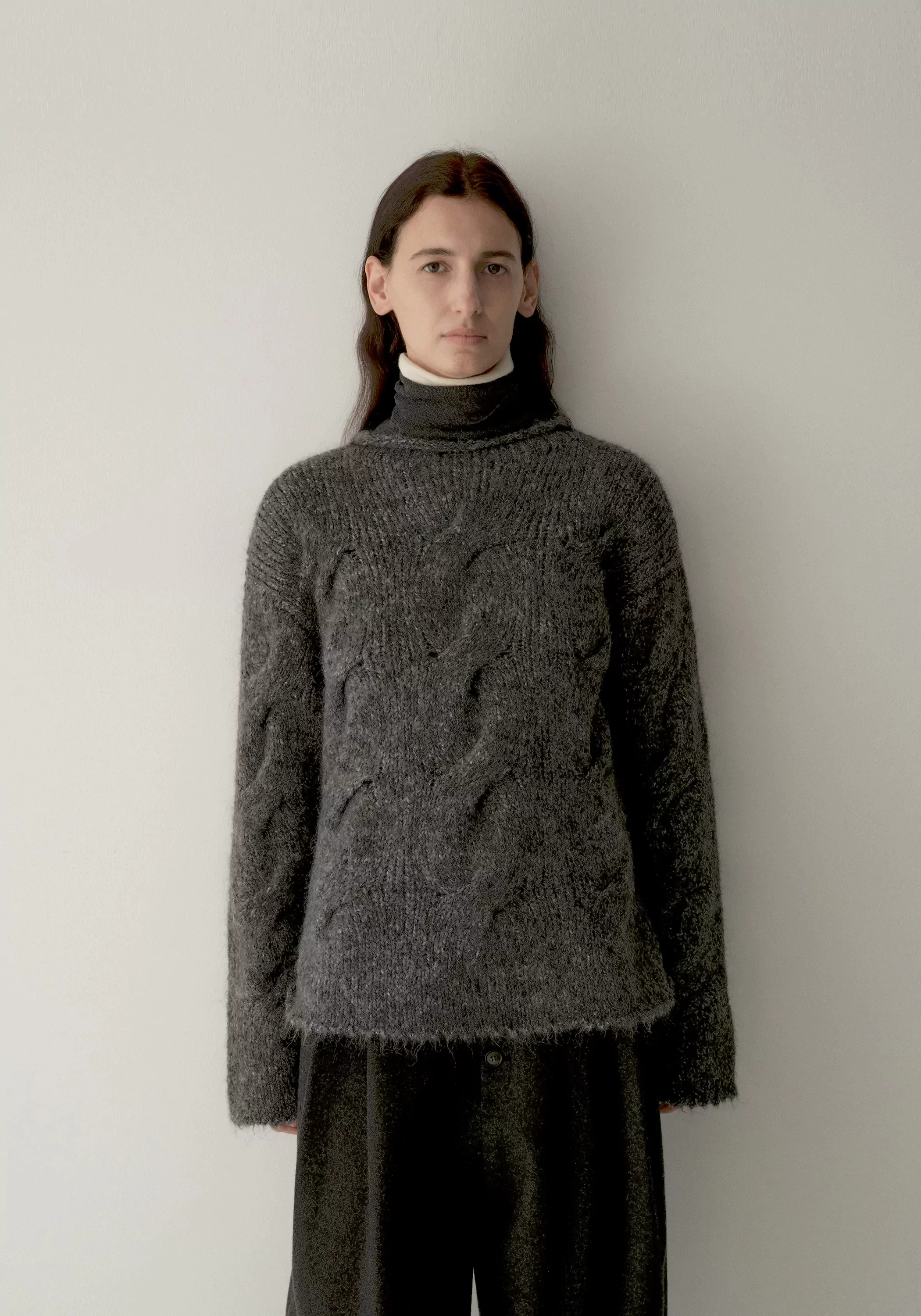 Hand-knitted Mohair-wool Sweater