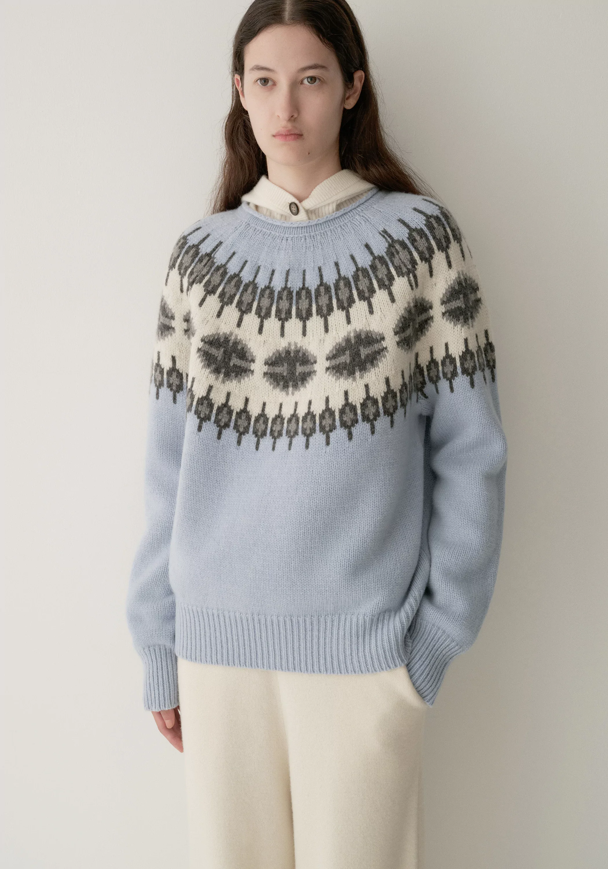 Merino Wool Fair Isle Pullover - Image 3