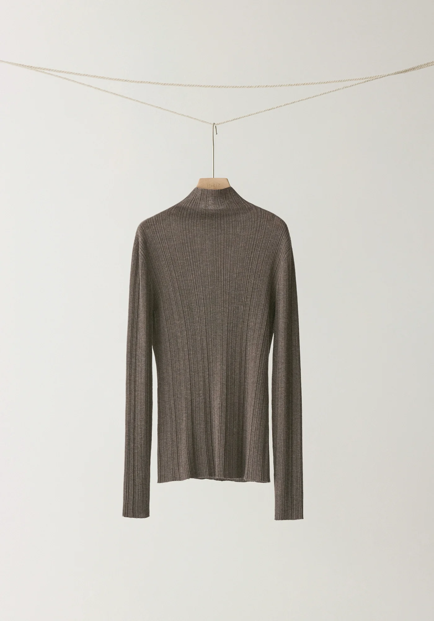 Merino Wool High-neck Striped Top - Image 12