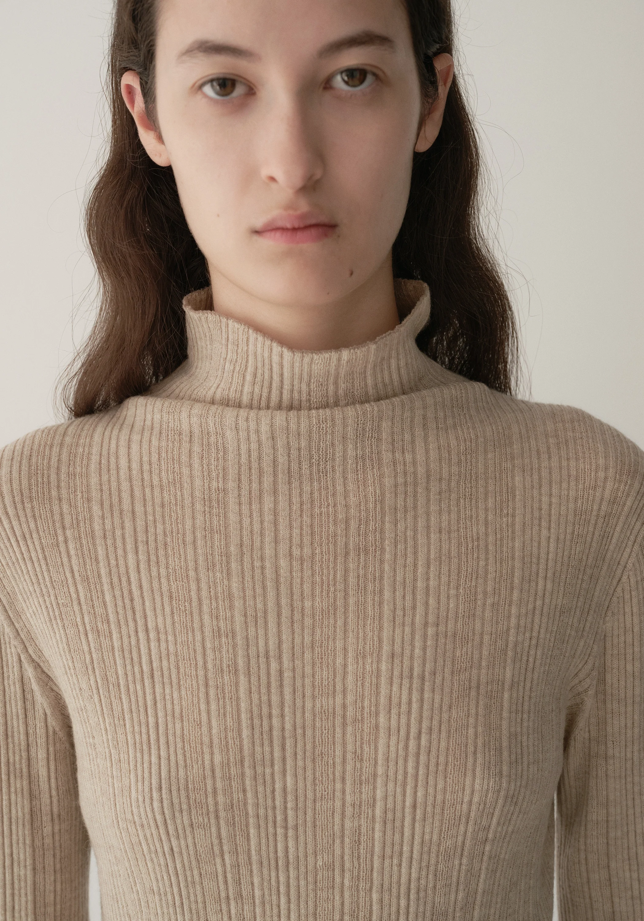 Merino Wool High-neck Striped Top - Image 18