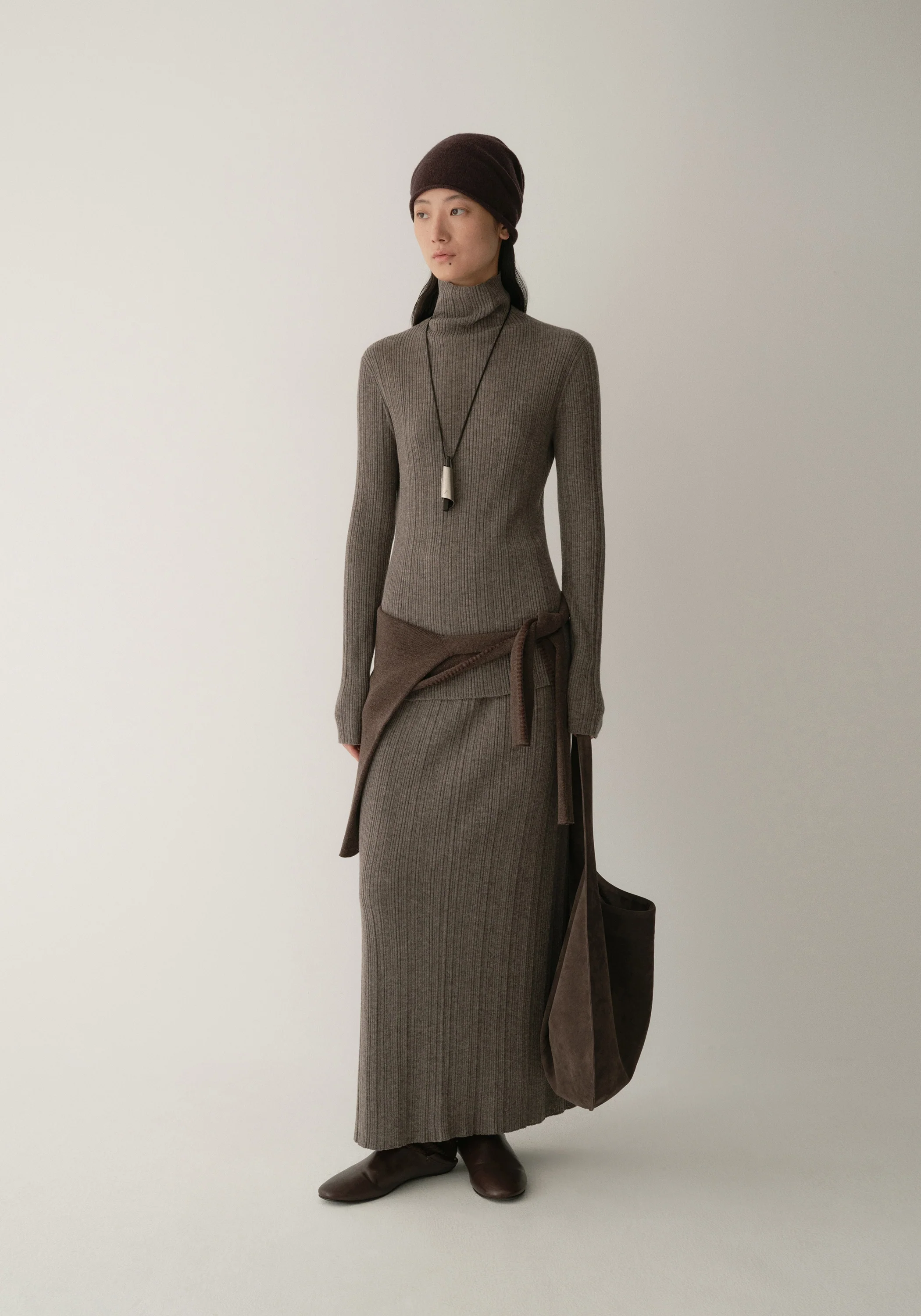 Merino Wool High-neck Striped Top - Image 5