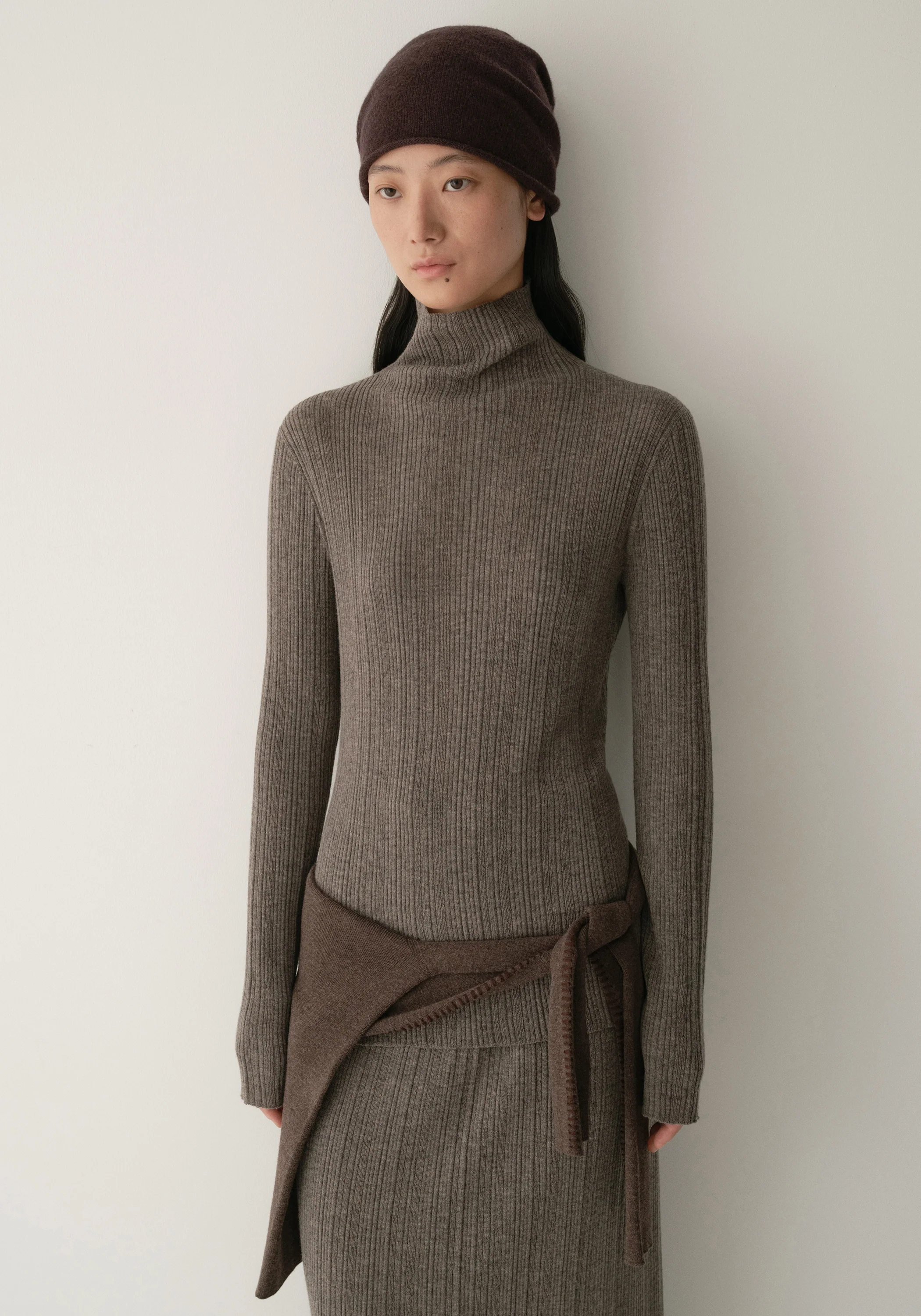 Merino Wool High-neck Striped Top - Image 7