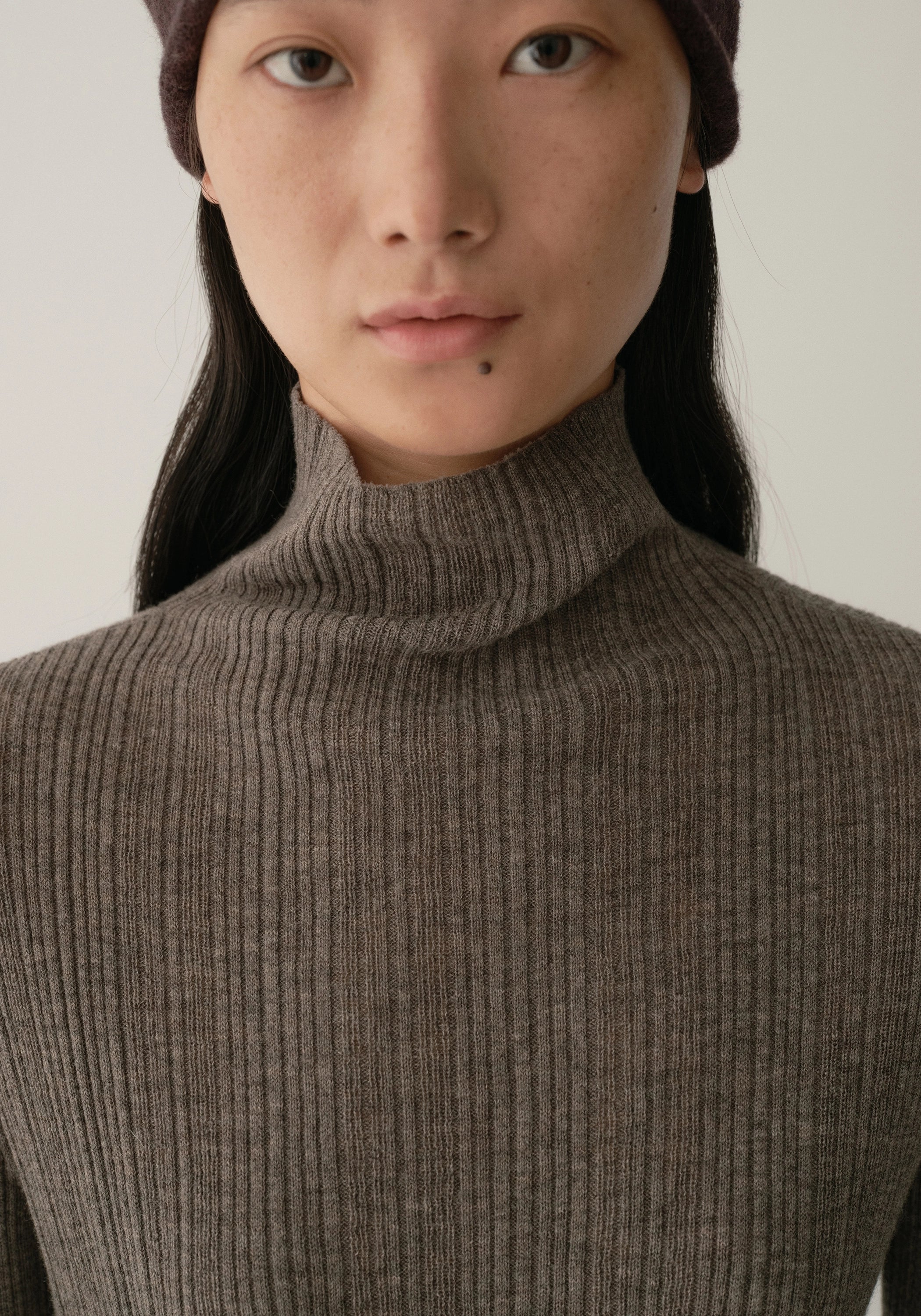 Merino Wool High-neck Striped Top - Image 8