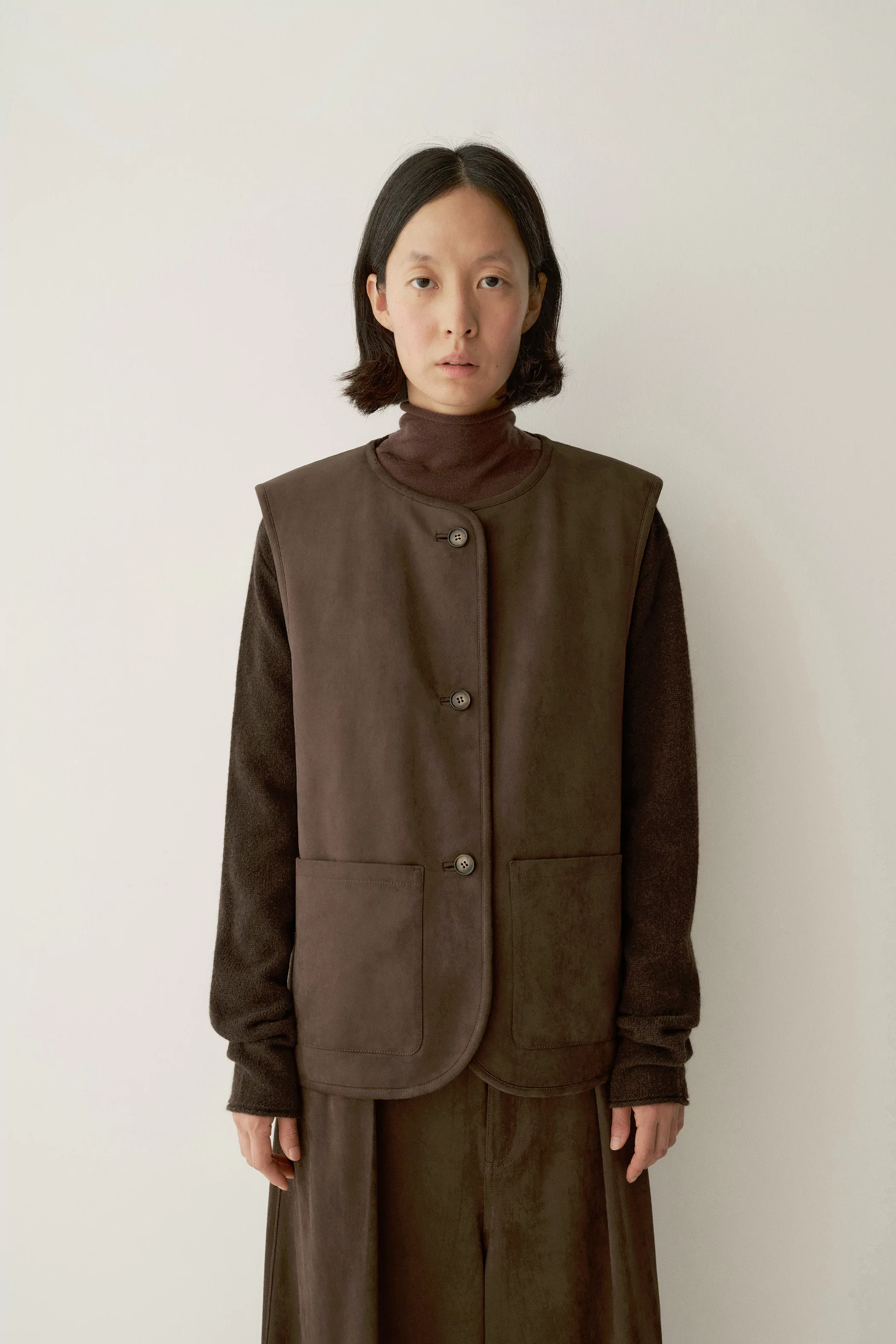 Suede-effect Vest