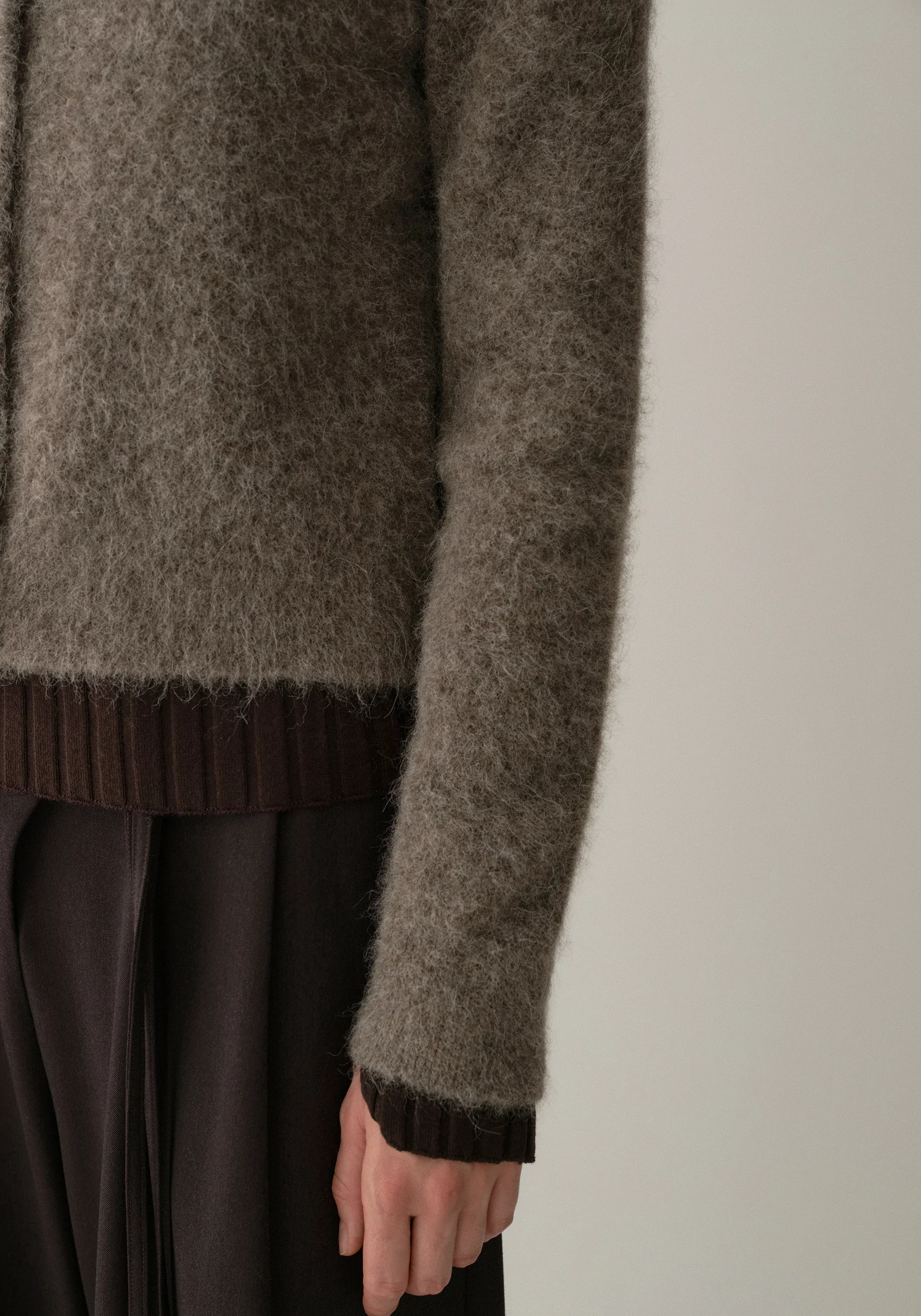 Yak-alpaca Crewneck Cardigan - Image 7