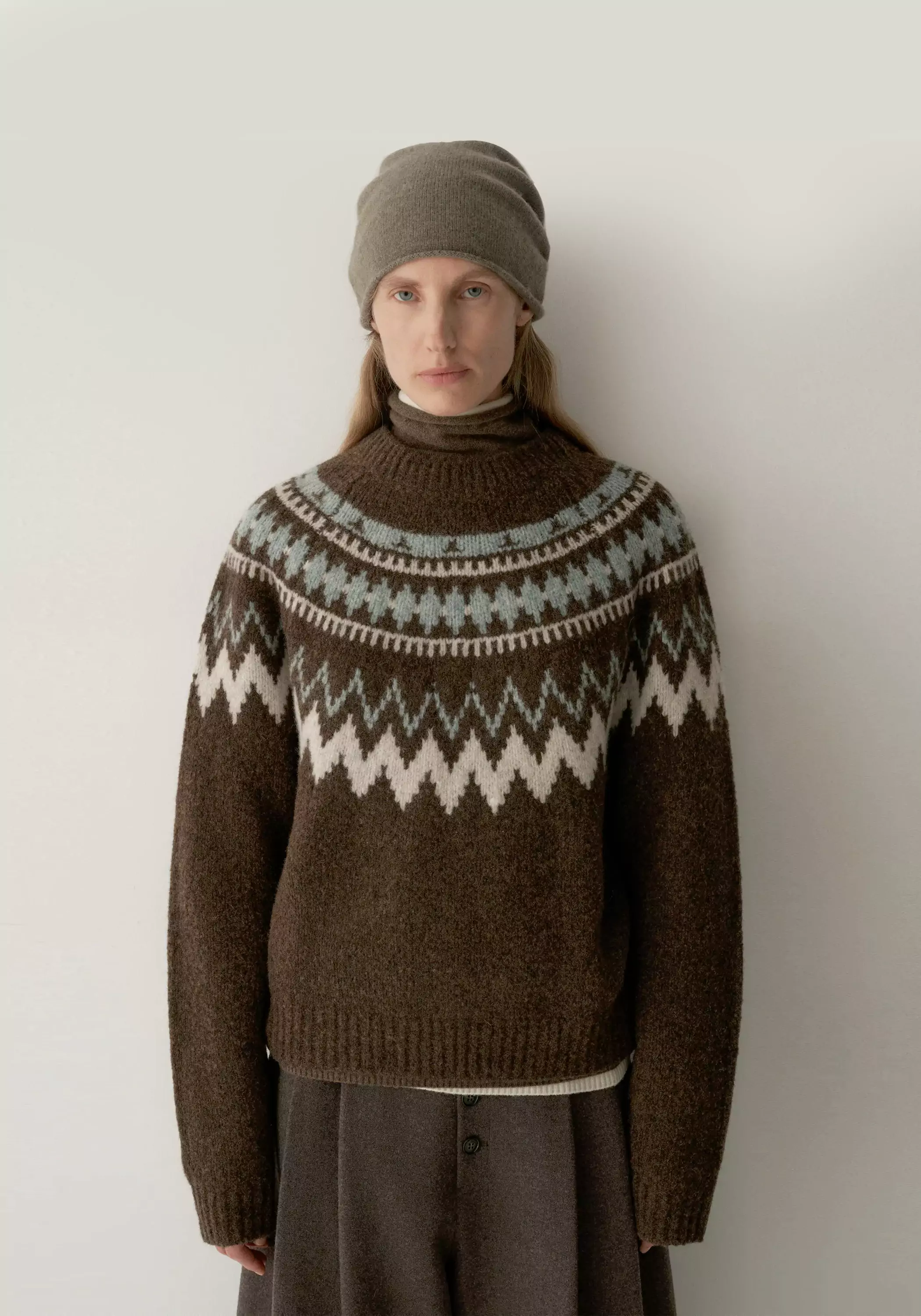 Merino Wool Fair Isle Top