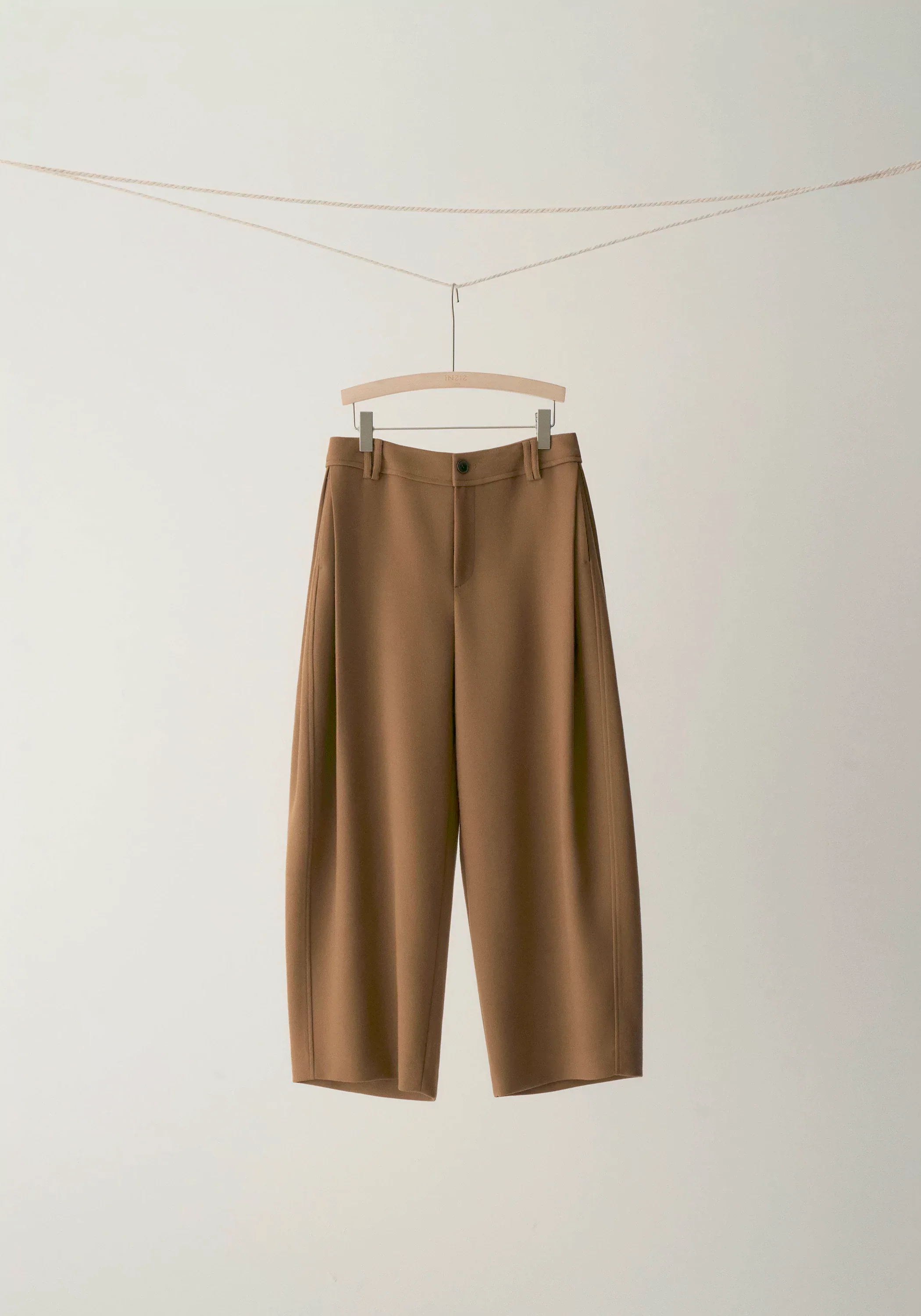 Side-pleated Curved Pants - Image 17