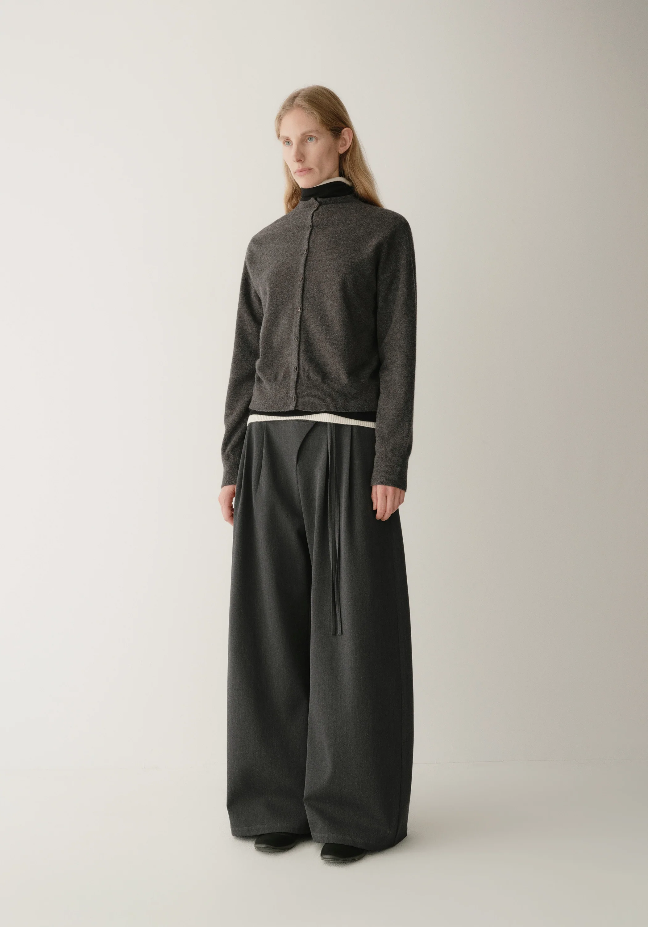 Asymmetric Wide-leg Pants - Image 3