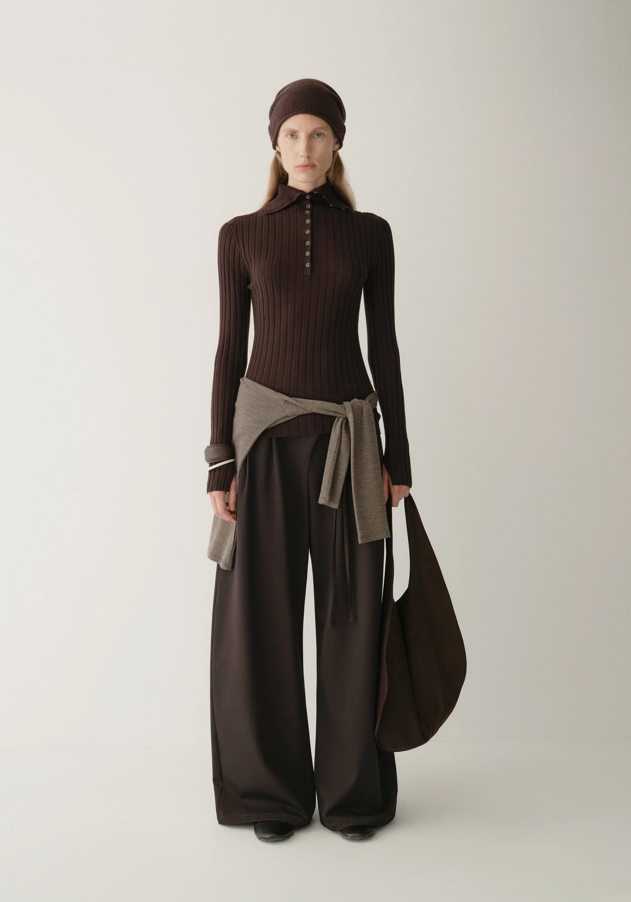 Asymmetric Wide-leg Pants - Image 4