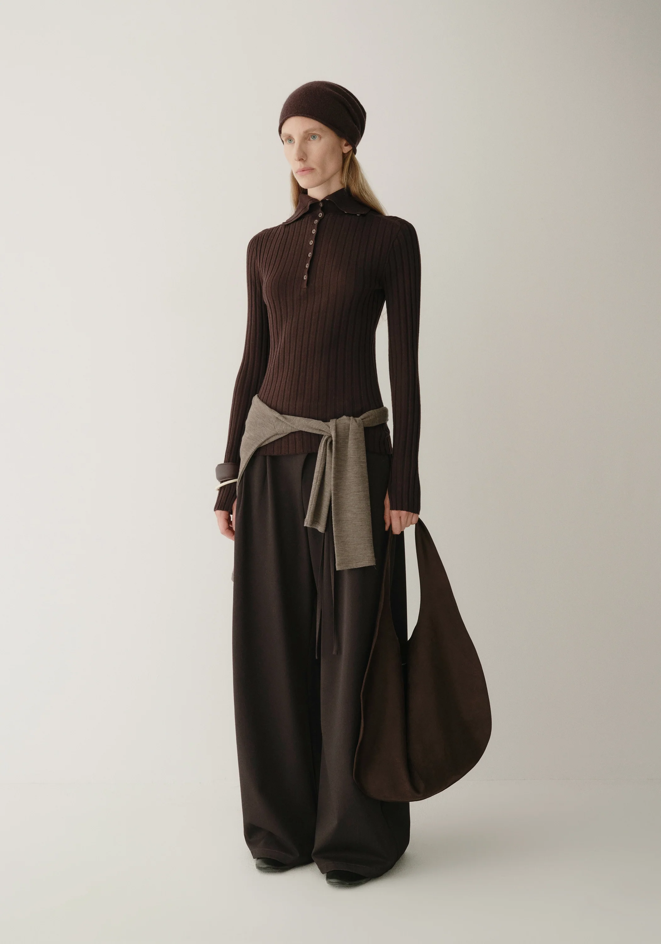 Asymmetric Wide-leg Pants - Image 5