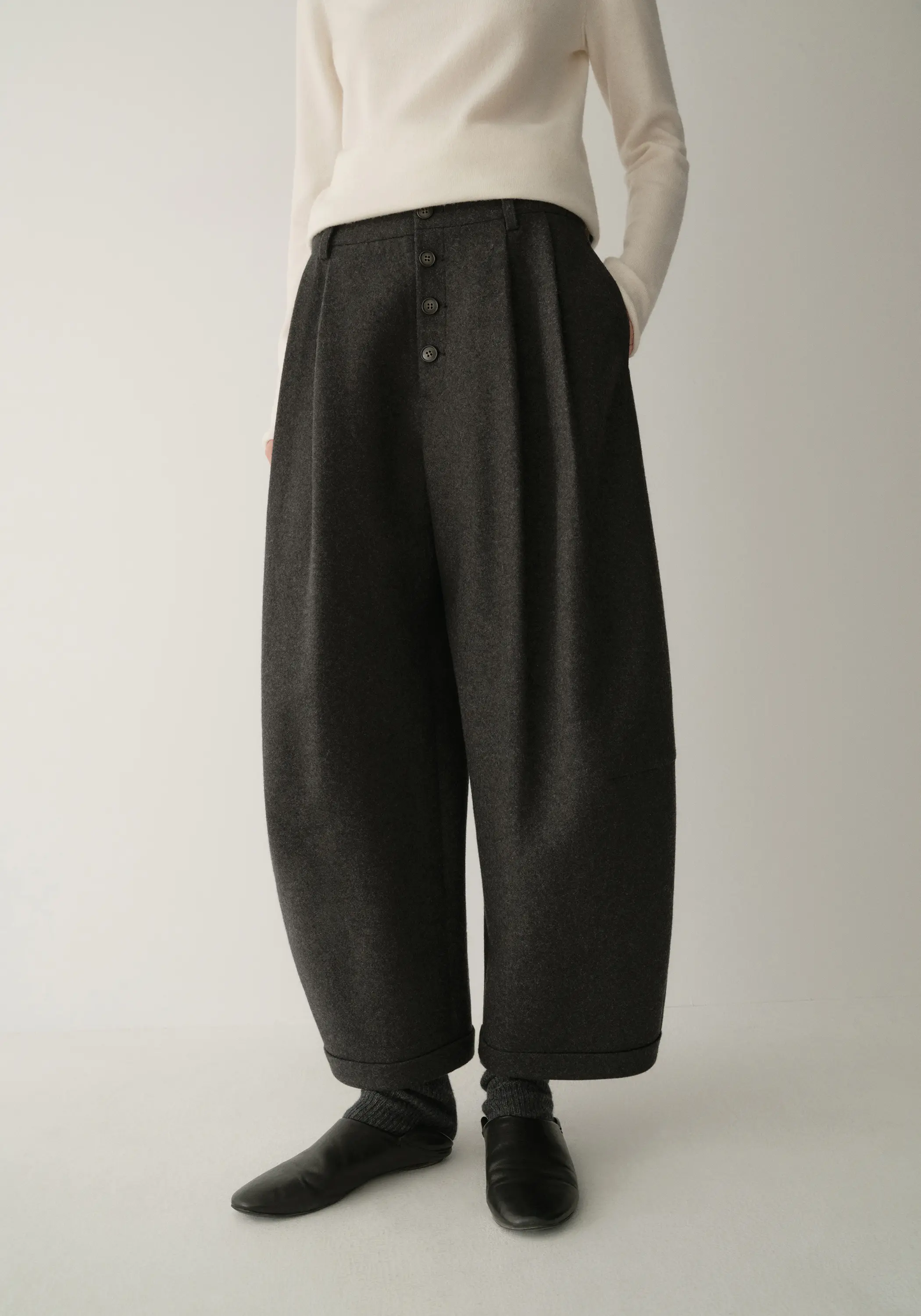 Decorated Ballon Wool Pants - Image 6