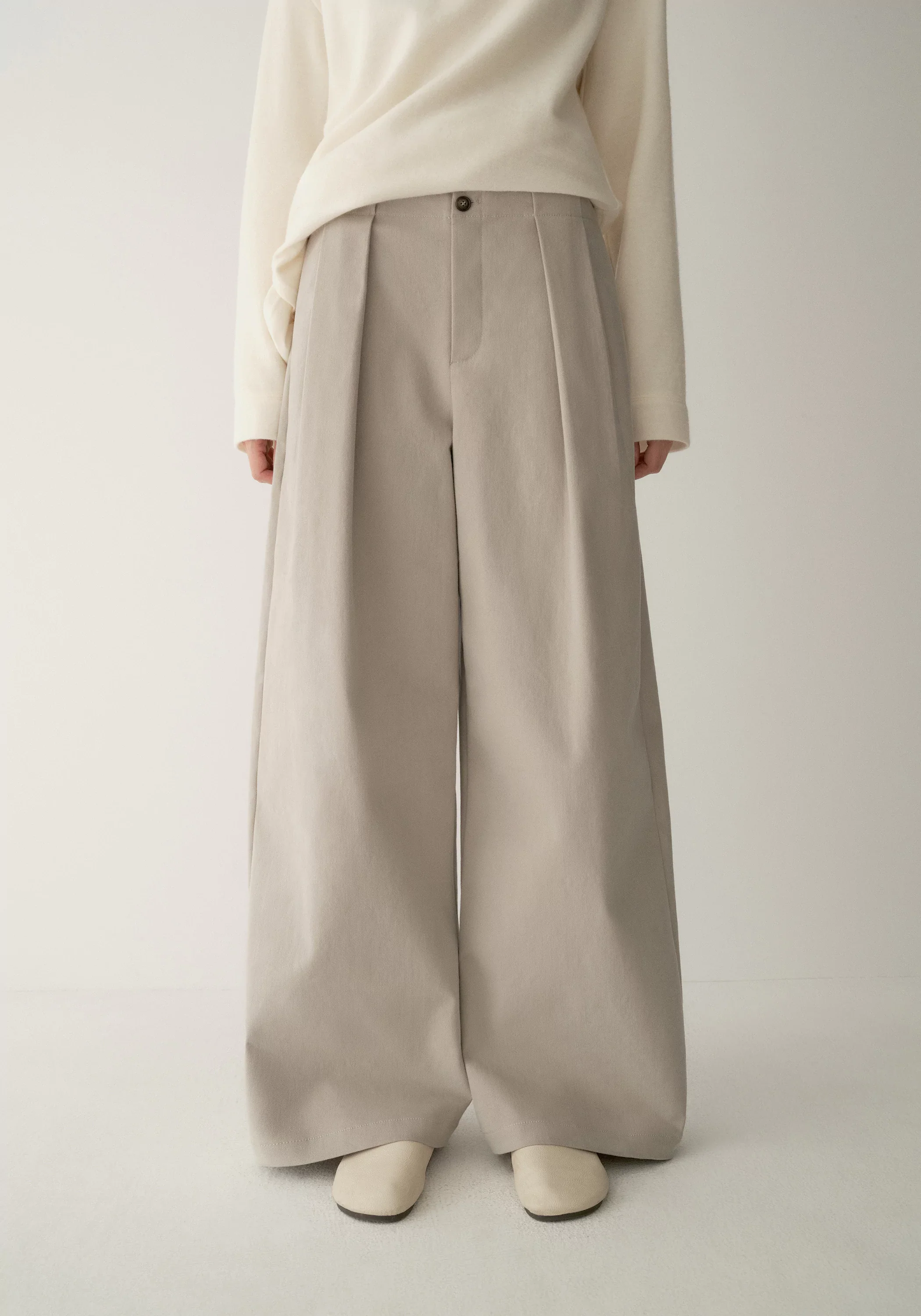 Brushed Wide-Leg Pants - Image 15