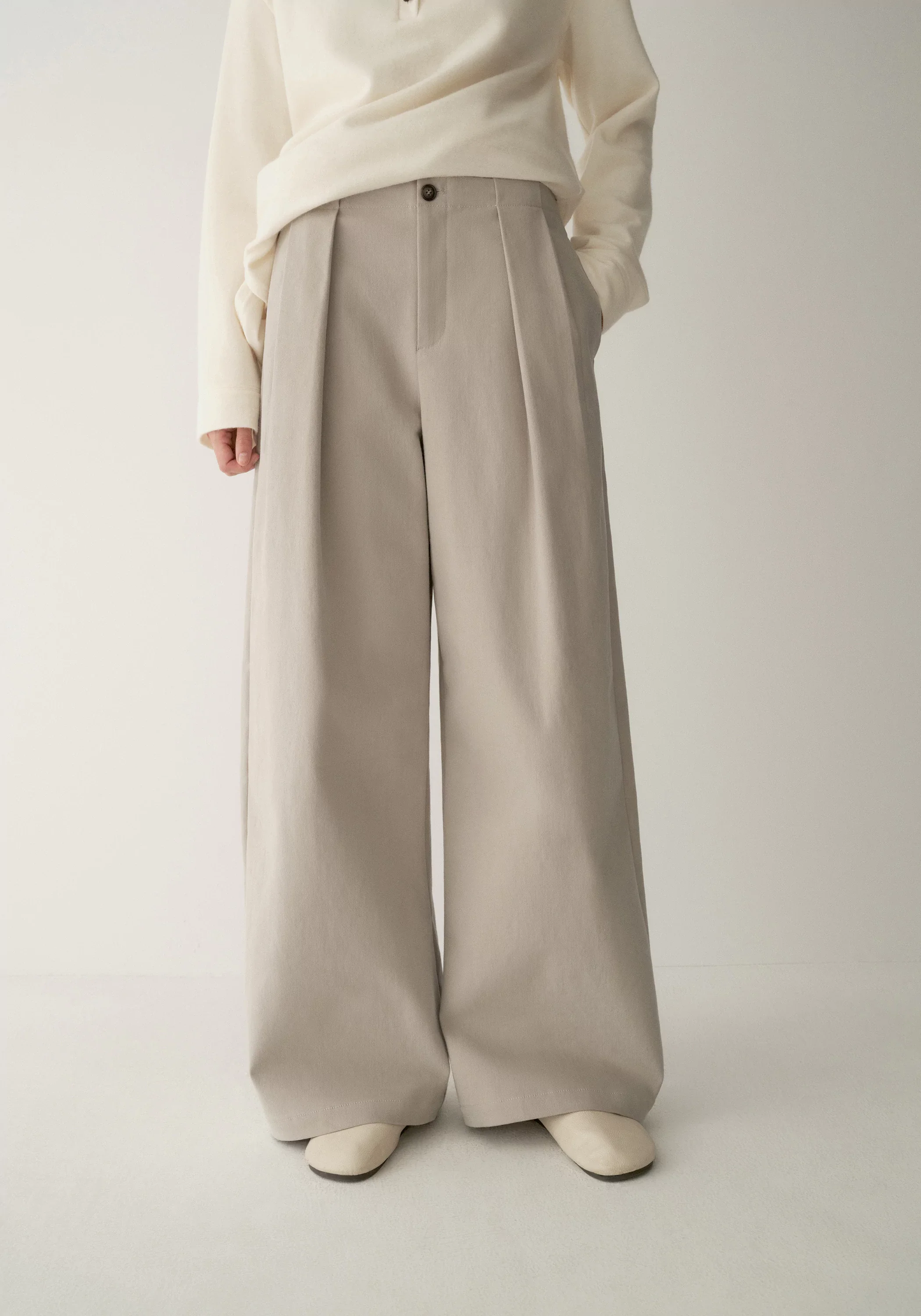 Brushed Wide-Leg Pants - Image 16
